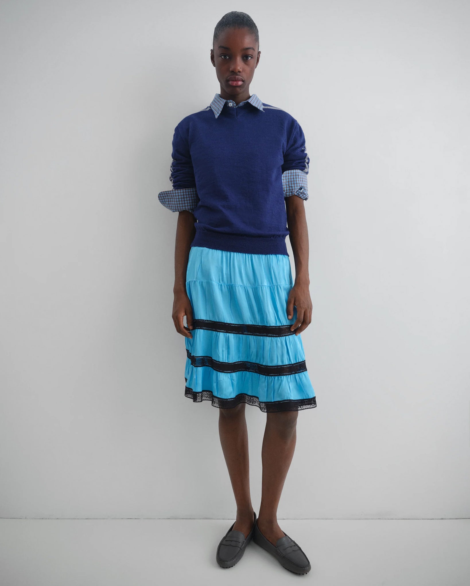 Hanley Midi Skirt Blue Milos main image 0