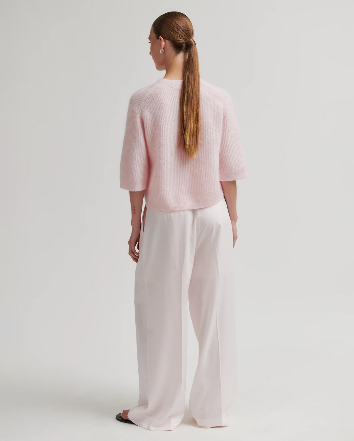 Andrea Knit Rib Cardigan (Crystal Pink)