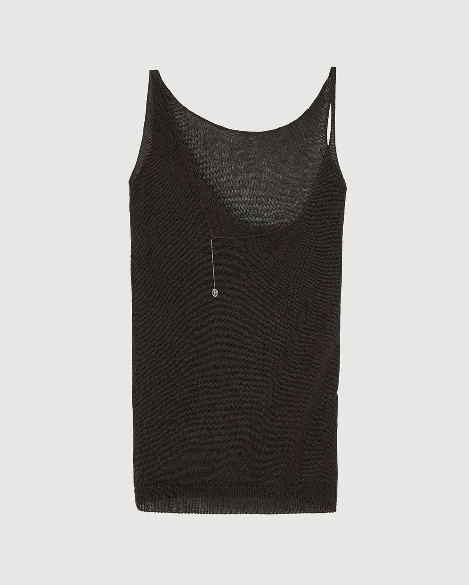 Long Lotti Sleeveless Knit Dress (Brown)