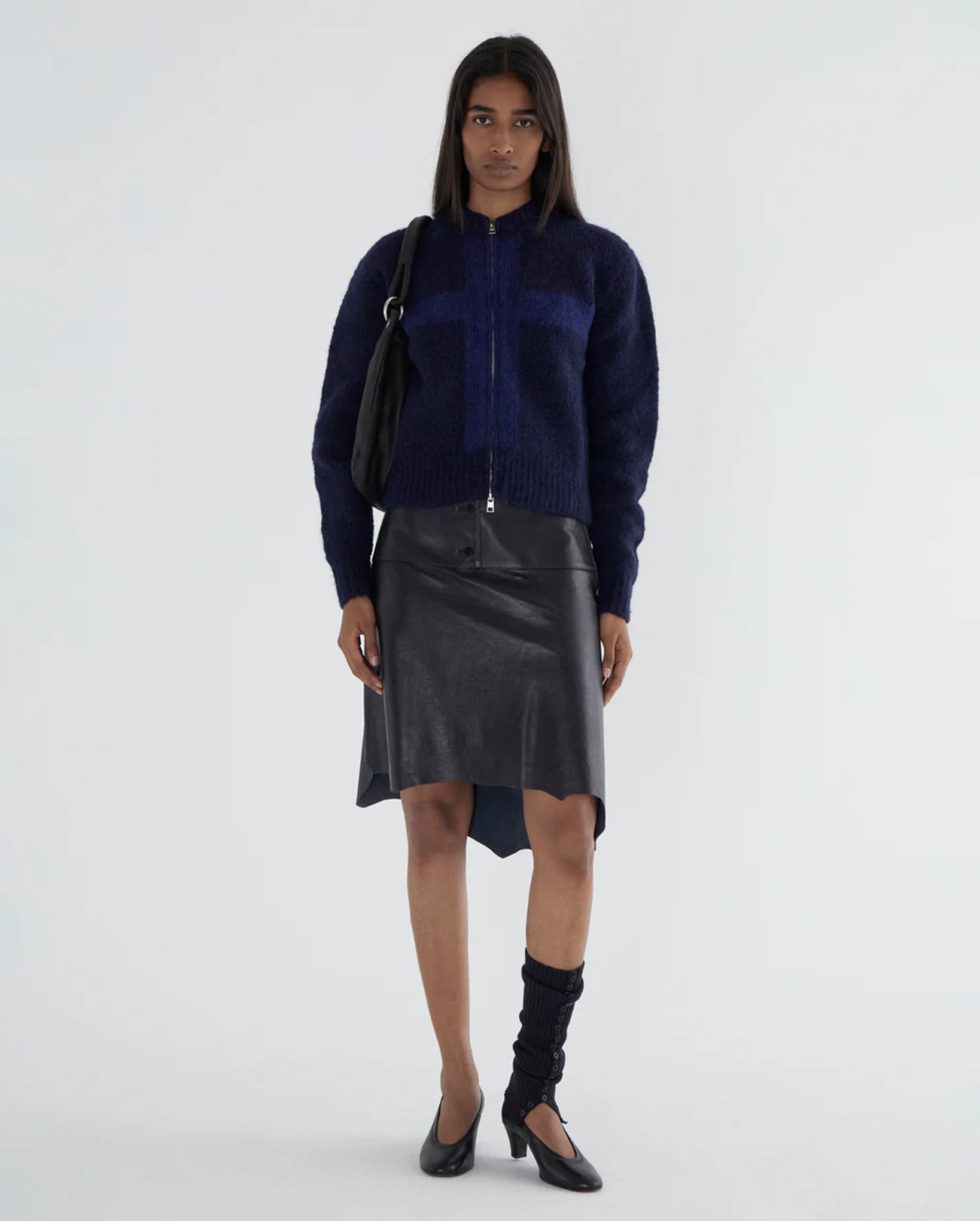 Cruz Zip Tricot Cardigan (Blue)