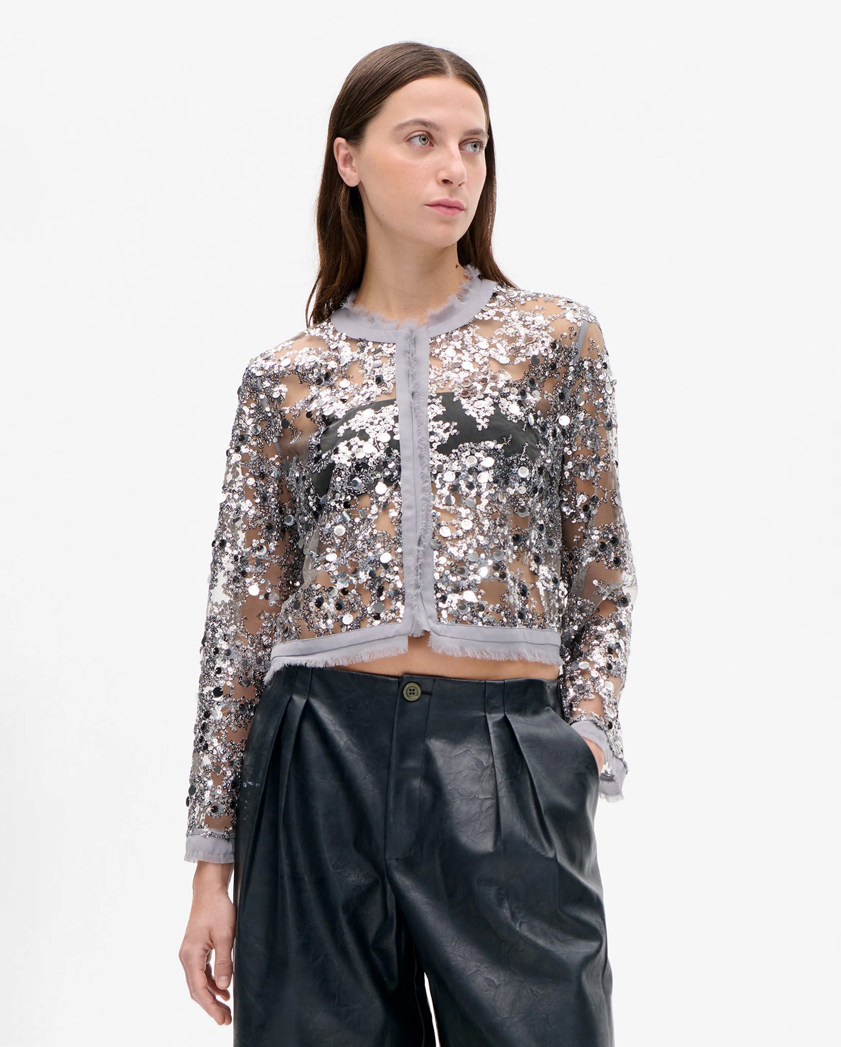 Bethina Jacket (Grey Sequins)