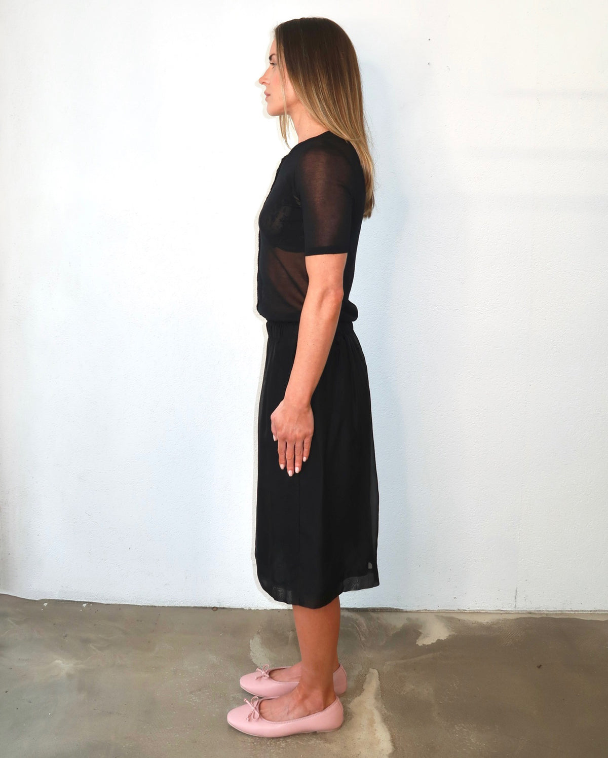 Addison Midi Skirt (Black)