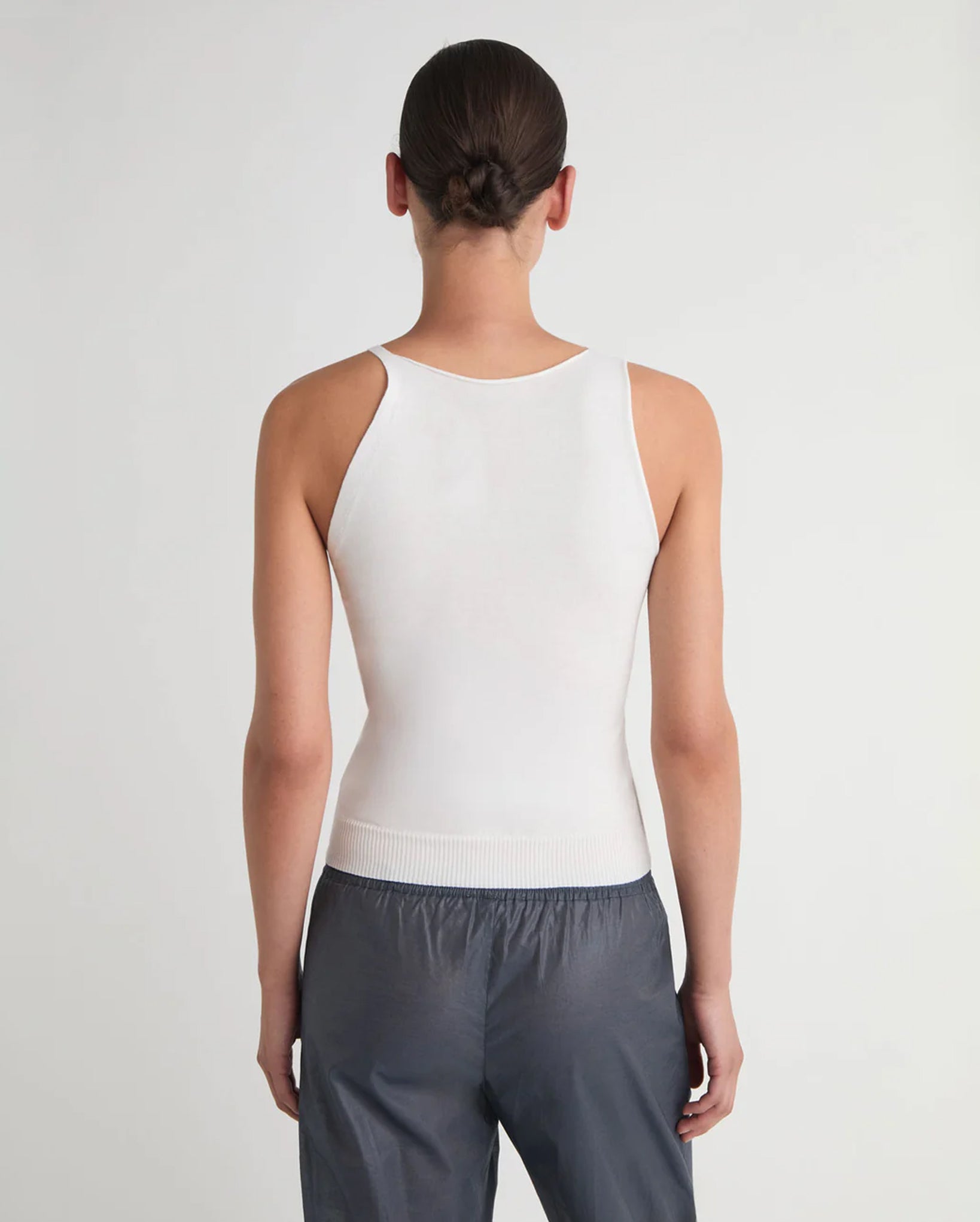 Lani Sleeveless Knit Top (Off-White)