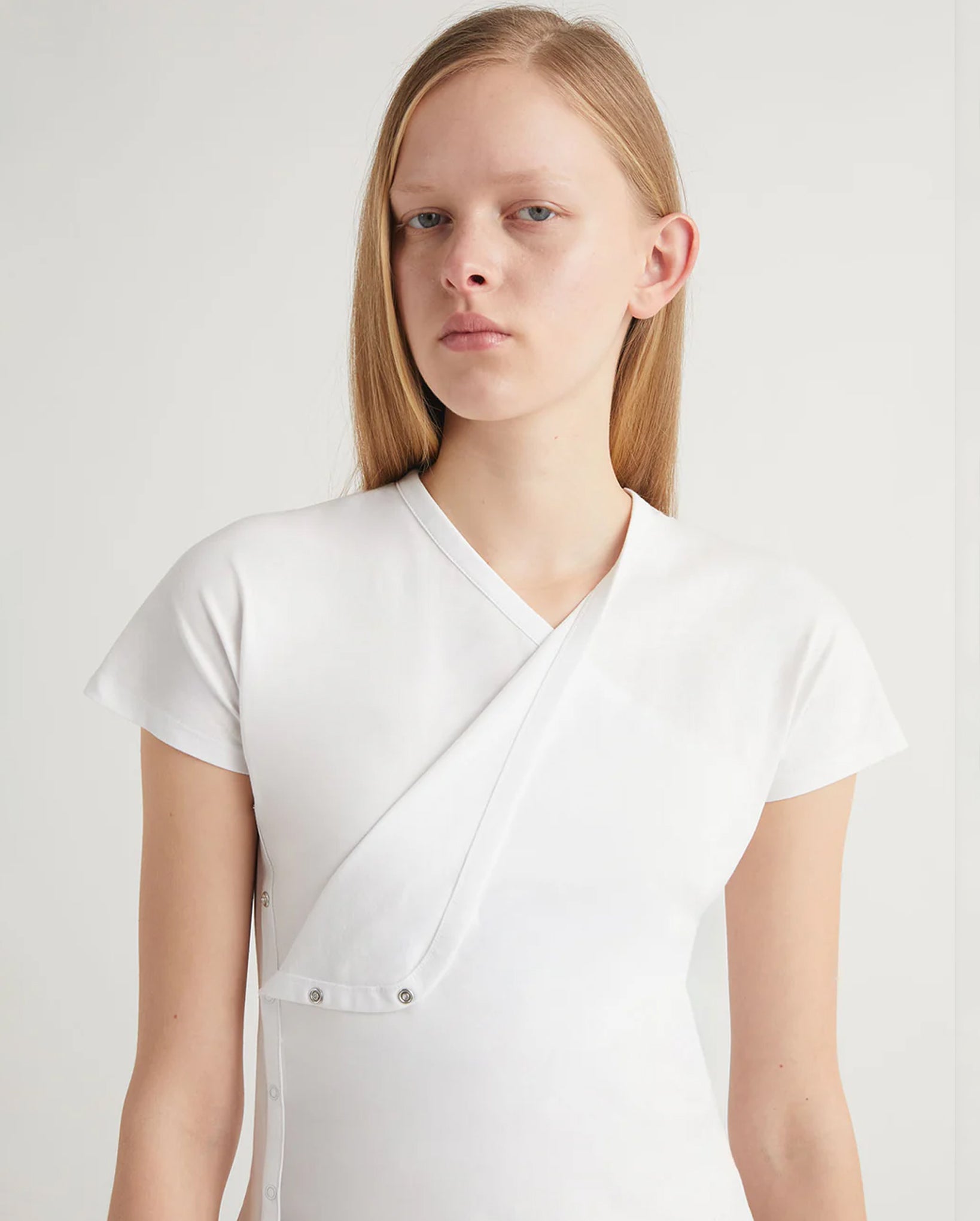 Olimpia Crossed Raglan Top (White)