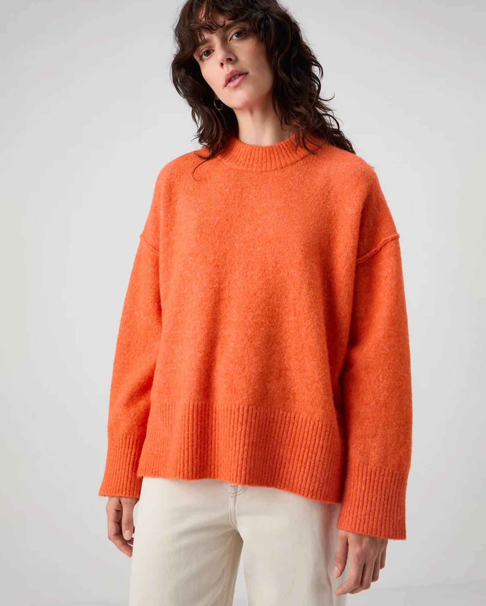 Josie Cozy Days Rd Pullover (Persimmon Orange)