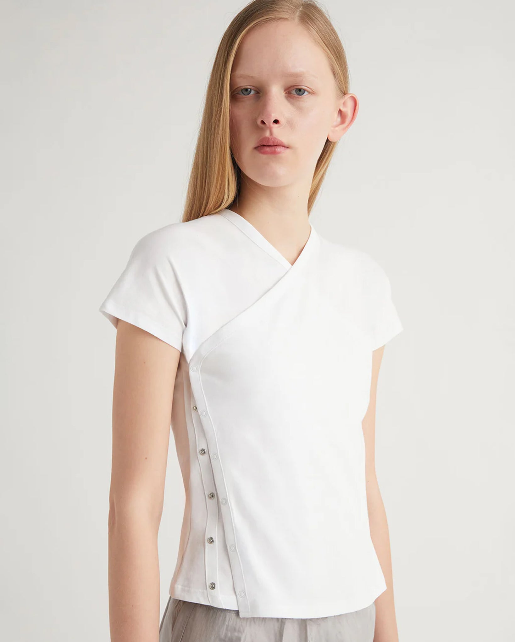 Olimpia Crossed Raglan Top (White)