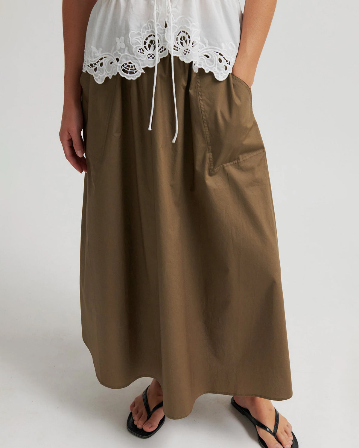 Alisa Drawstring Skirt (Canteen)