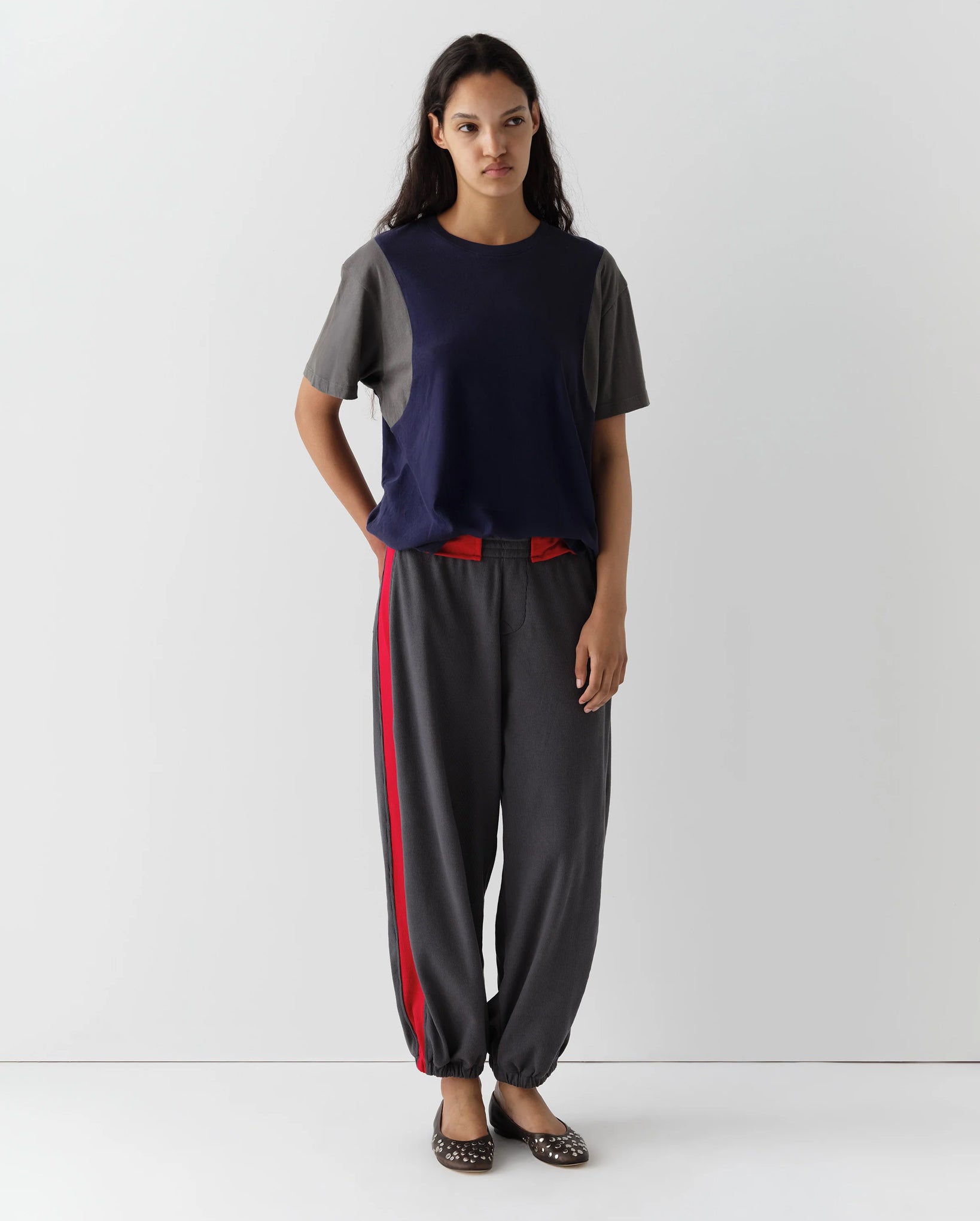 Emmanuelle Trousers (Grey/Red)