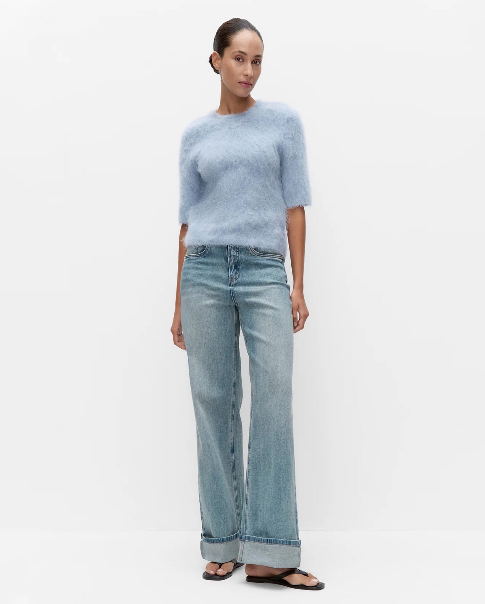 Karla Short Sleeve Round Neck (Frozen Fjord)