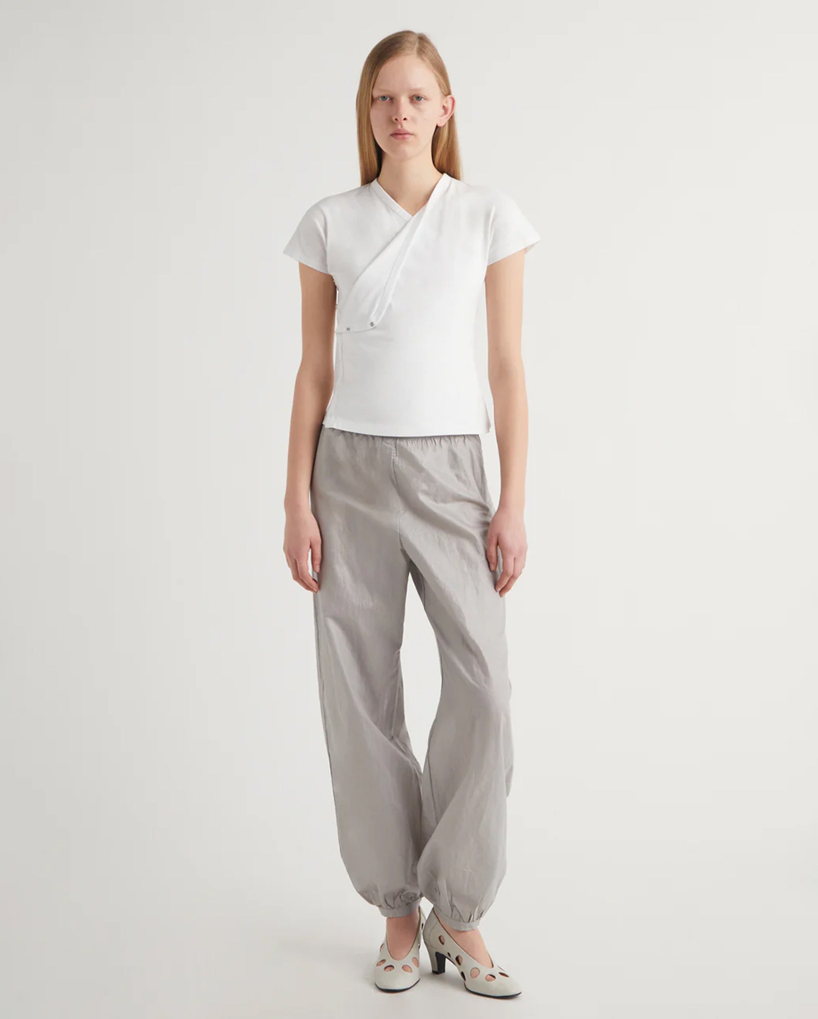 Olimpia Crossed Raglan Top (White)