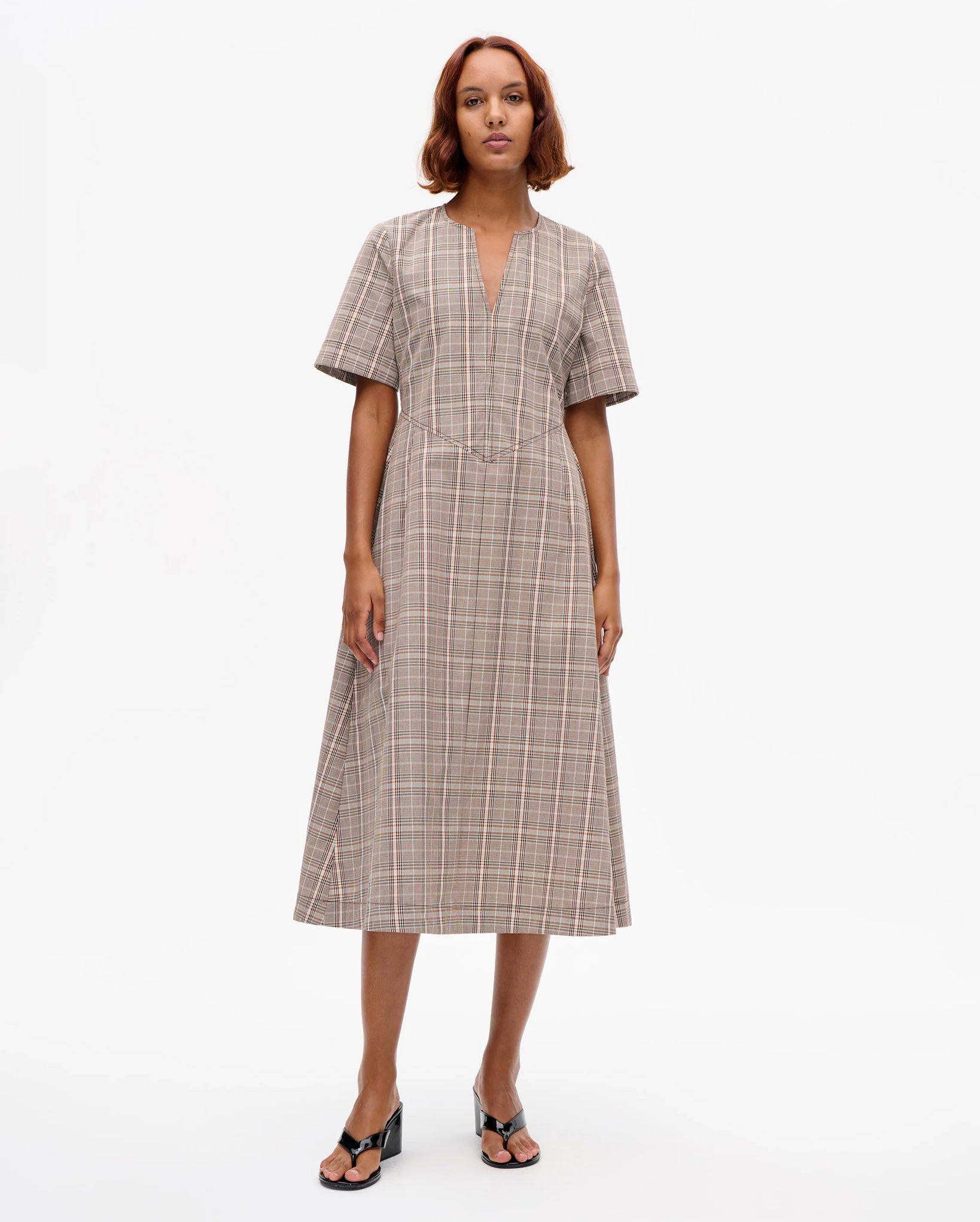 Avia Dress (Brown Mini Check)