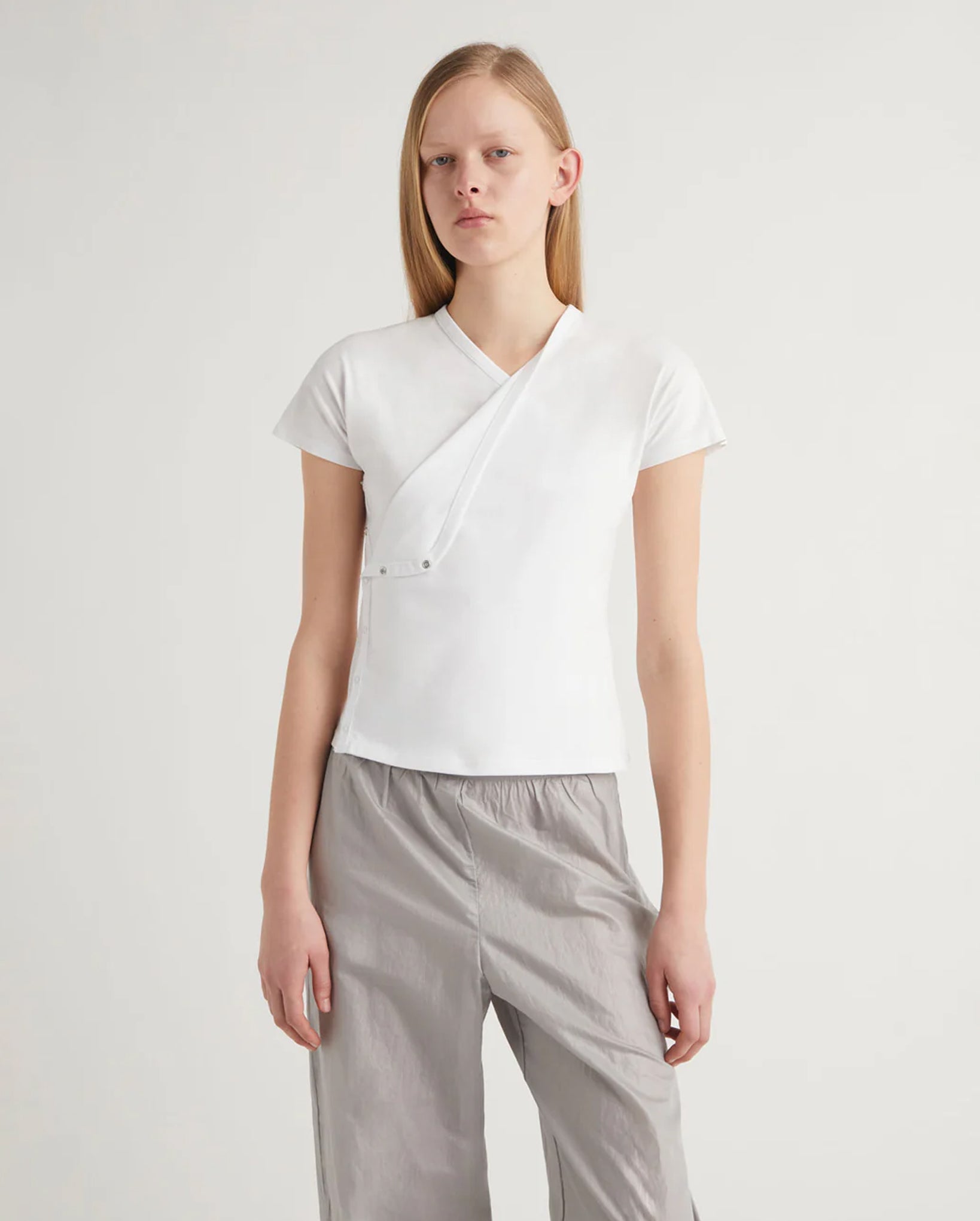 Olimpia Crossed Raglan Top (White)