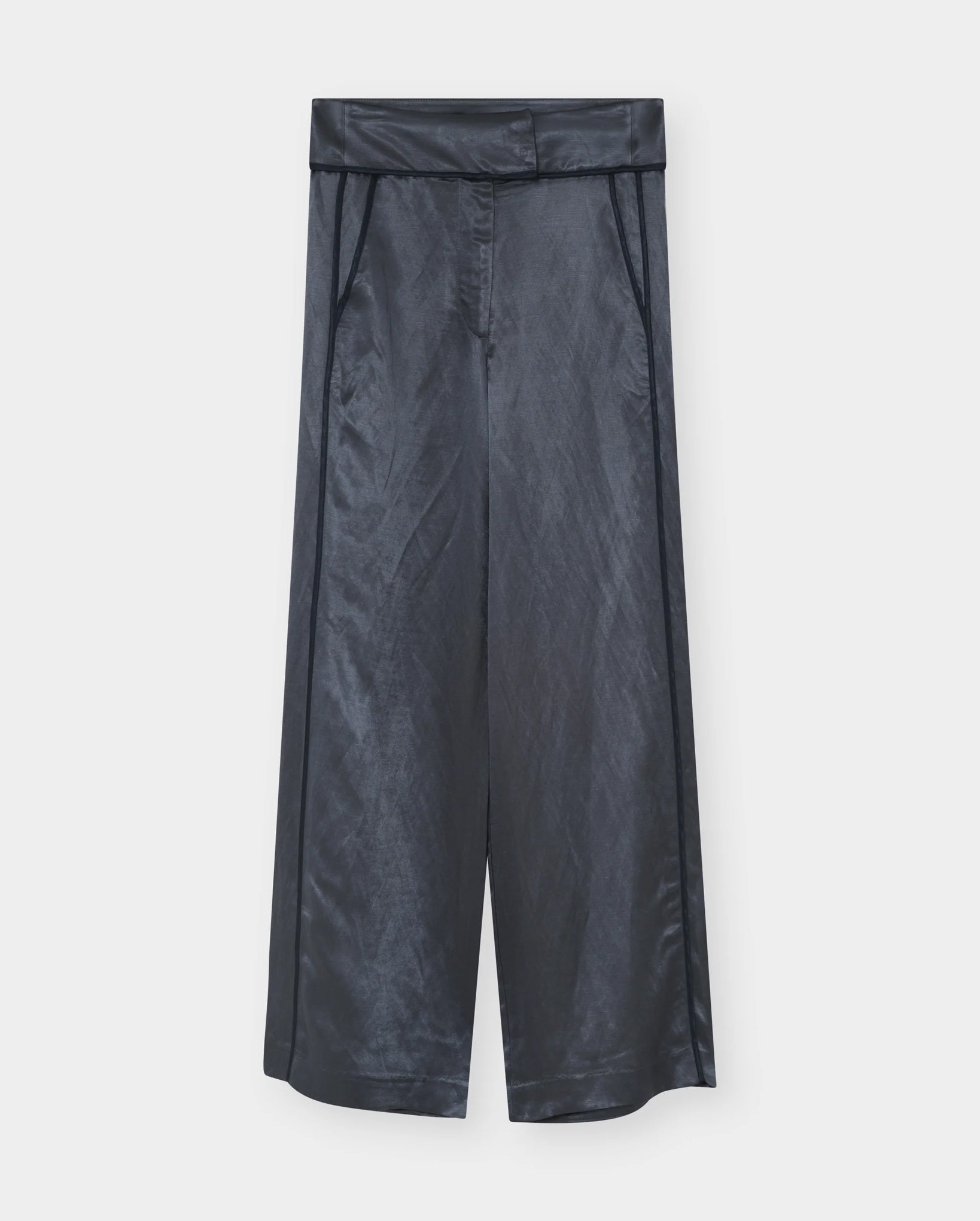 Elms High Shine Blend Pants (Ebony)