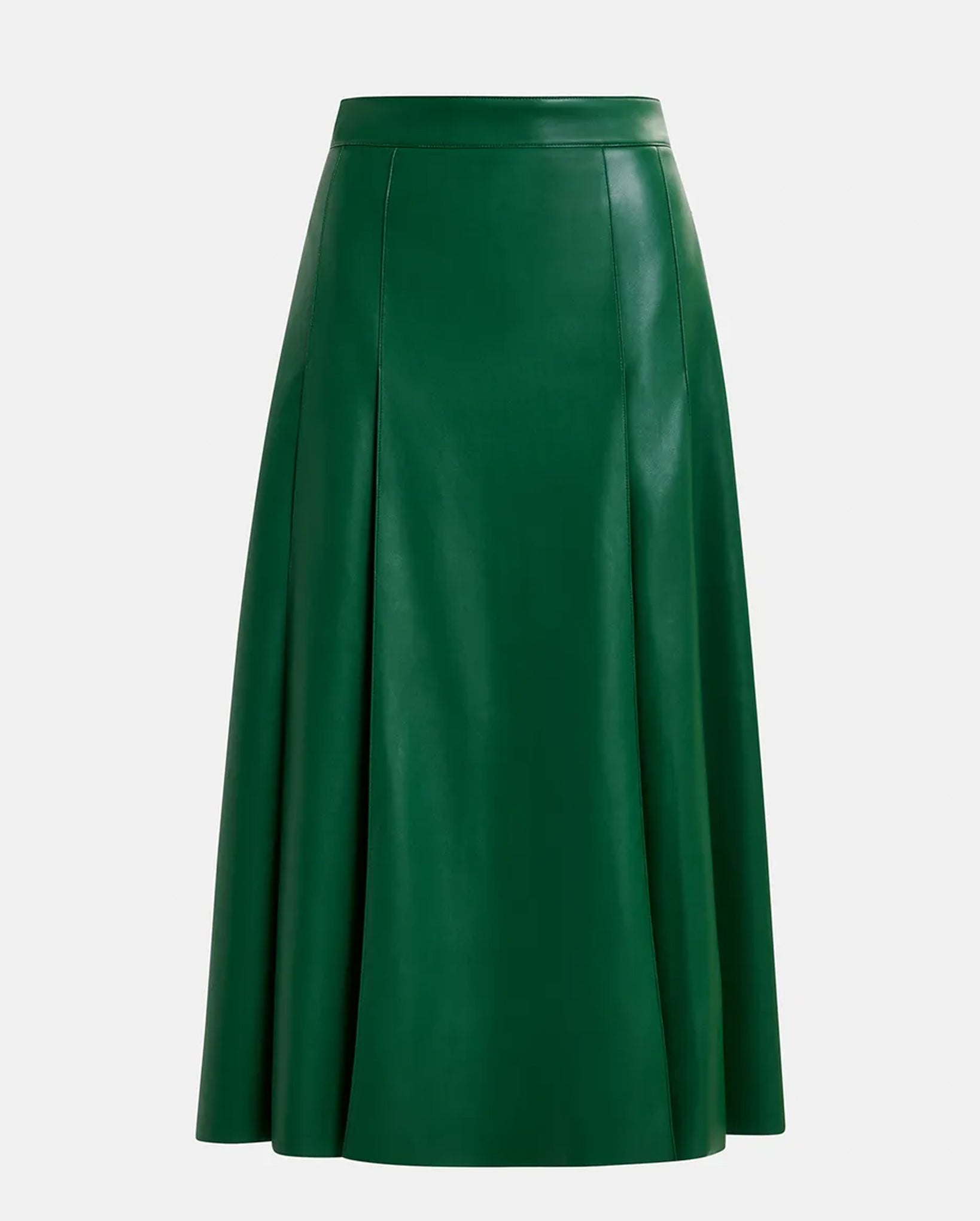 Faux Leather Midi Skirt