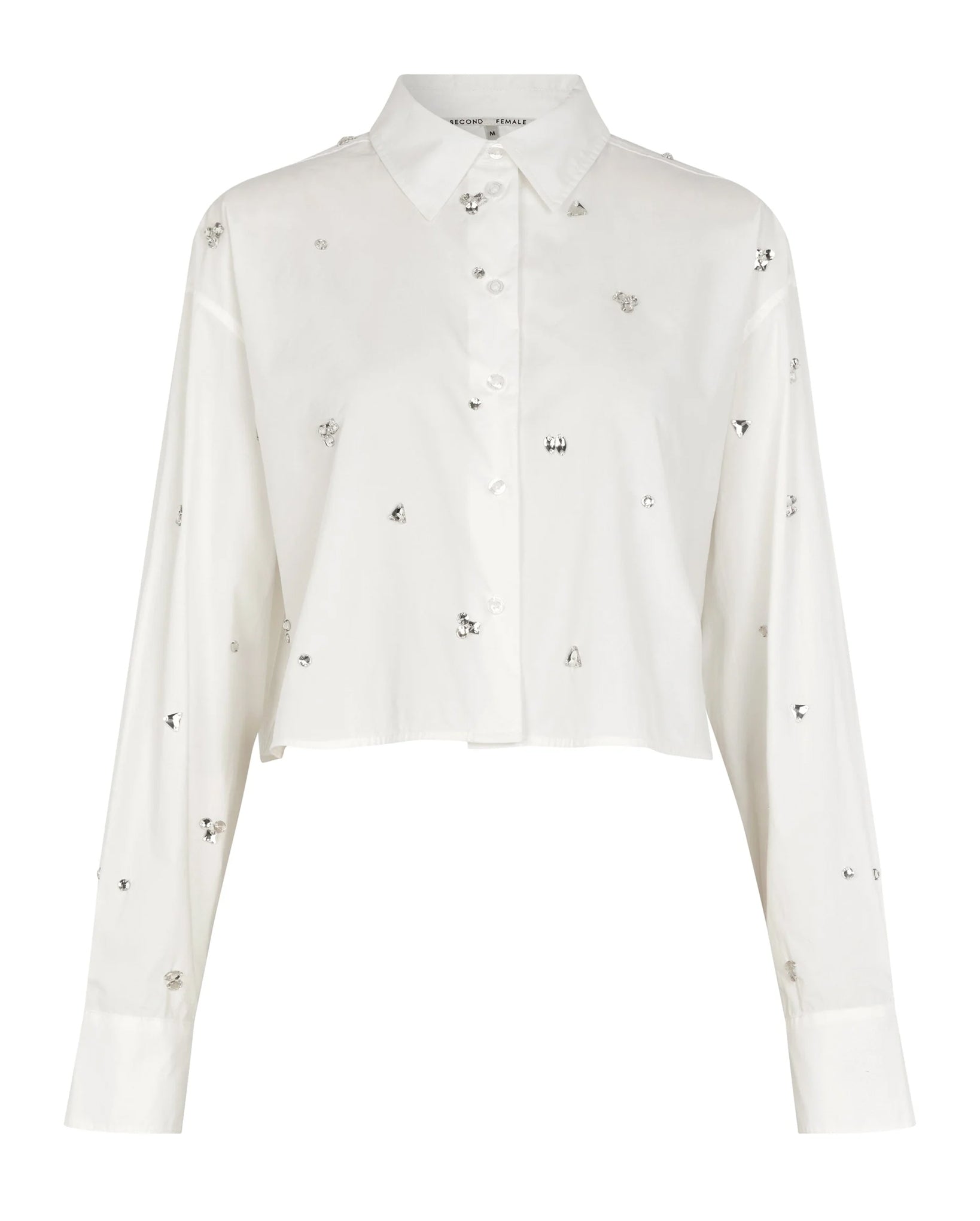 Calli Sparkle Cotton Shirt (Snow White)