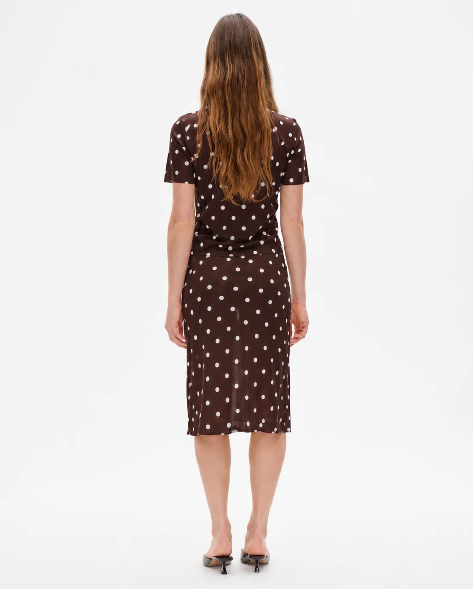 Jessika Skirt (Coffee Bean Dots)
