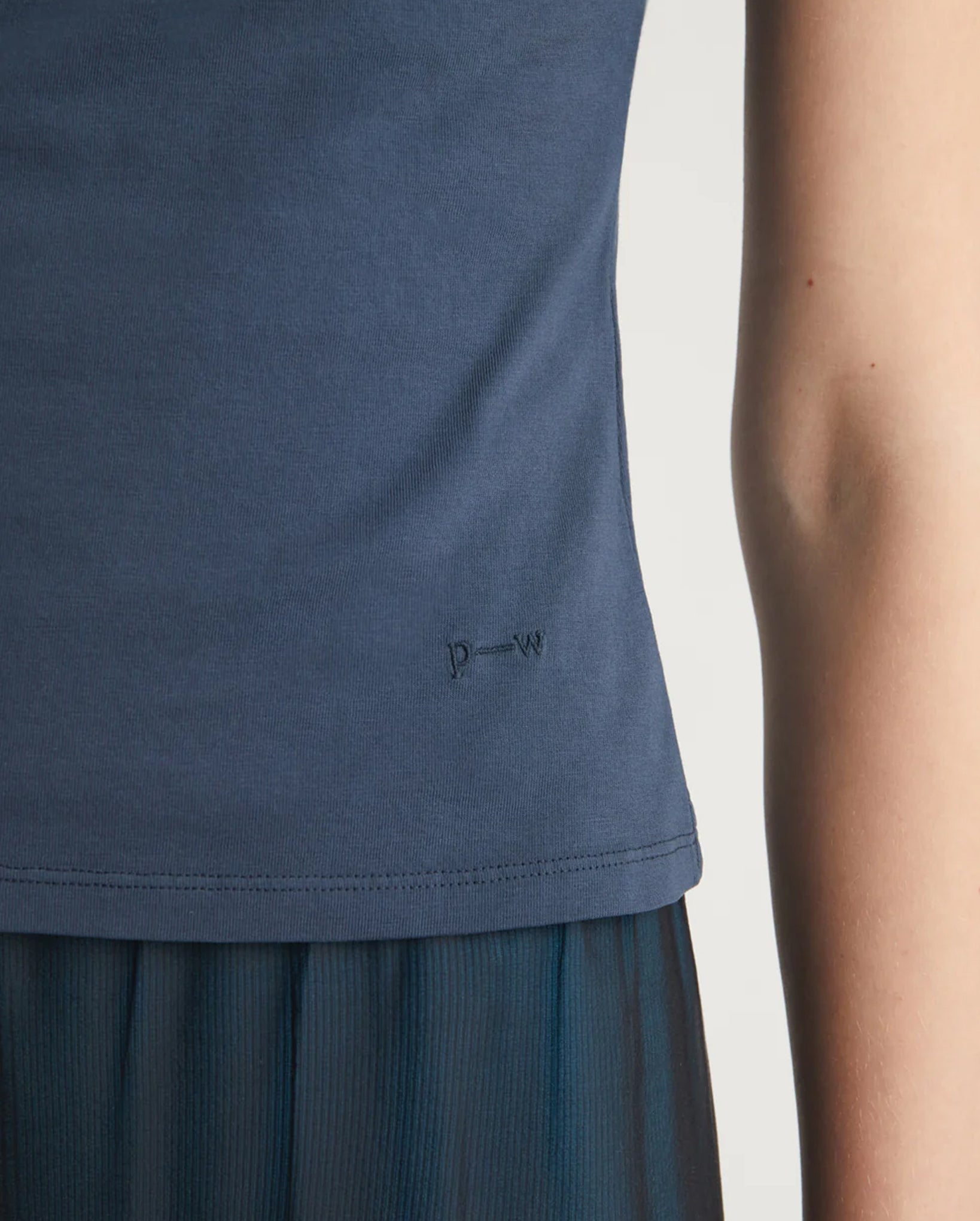 Olimpia Crossed Raglan Top (Blue)