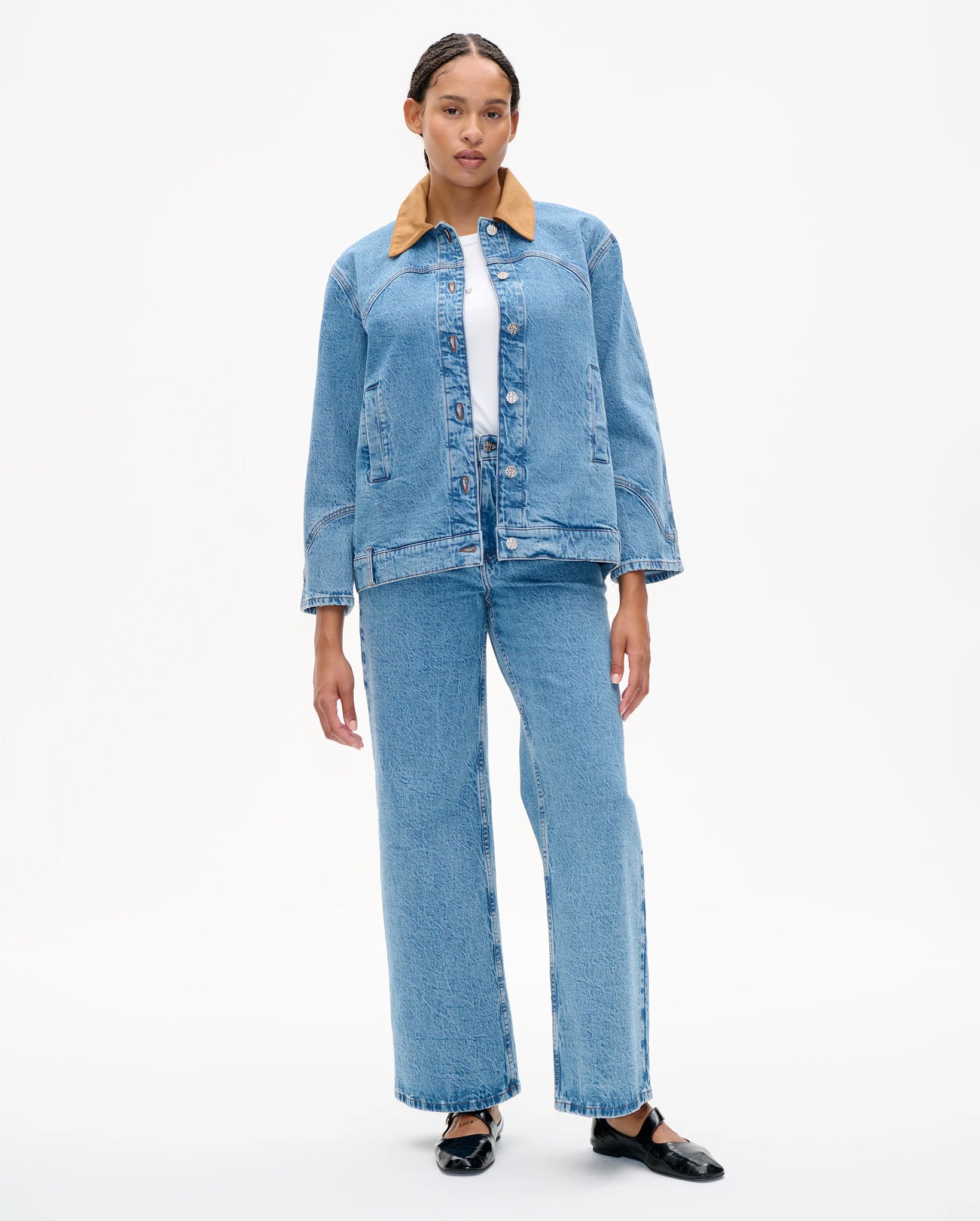 Bayson Jacket (Denim Suede Mix)