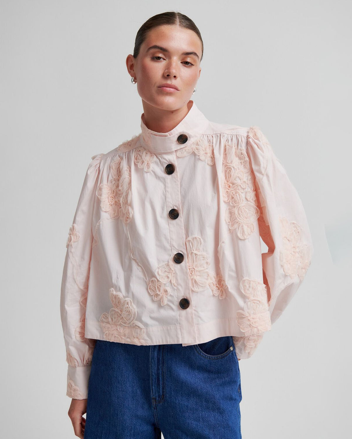 Ashley Funnel Neck Jacket (Crystal Pink)
