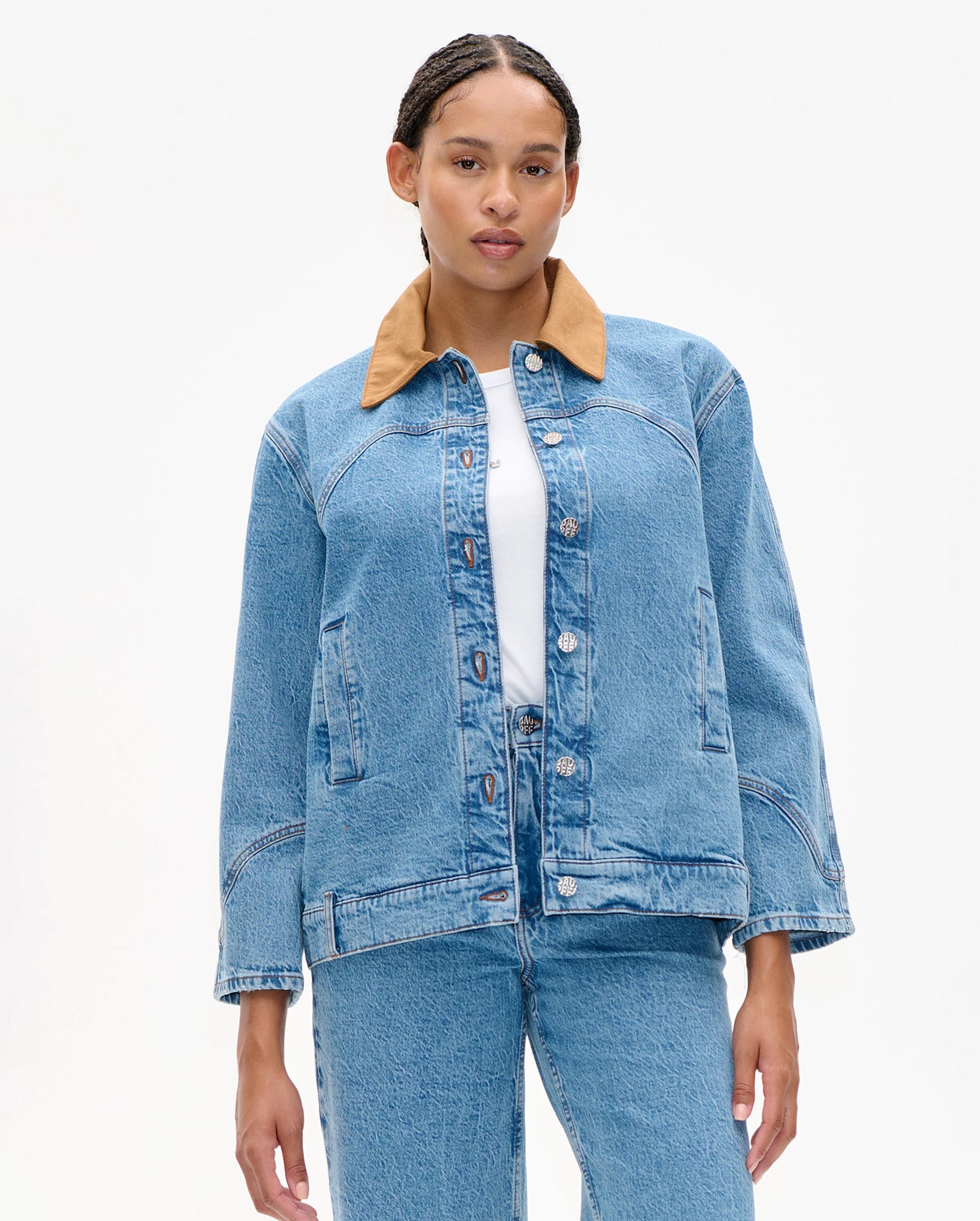 Bayson Jacket (Denim Suede Mix)