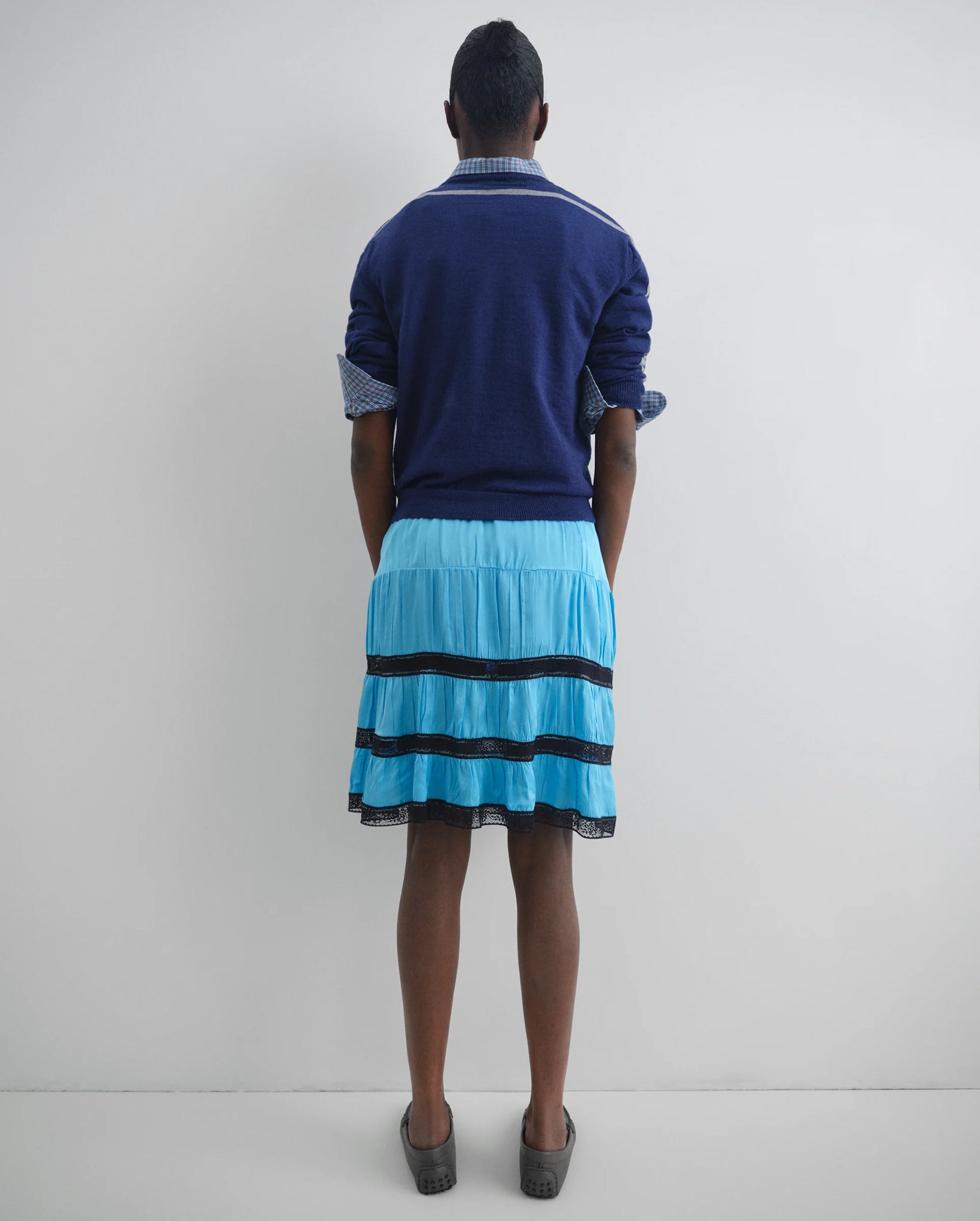 Cielo Midi Skirt (Blue)