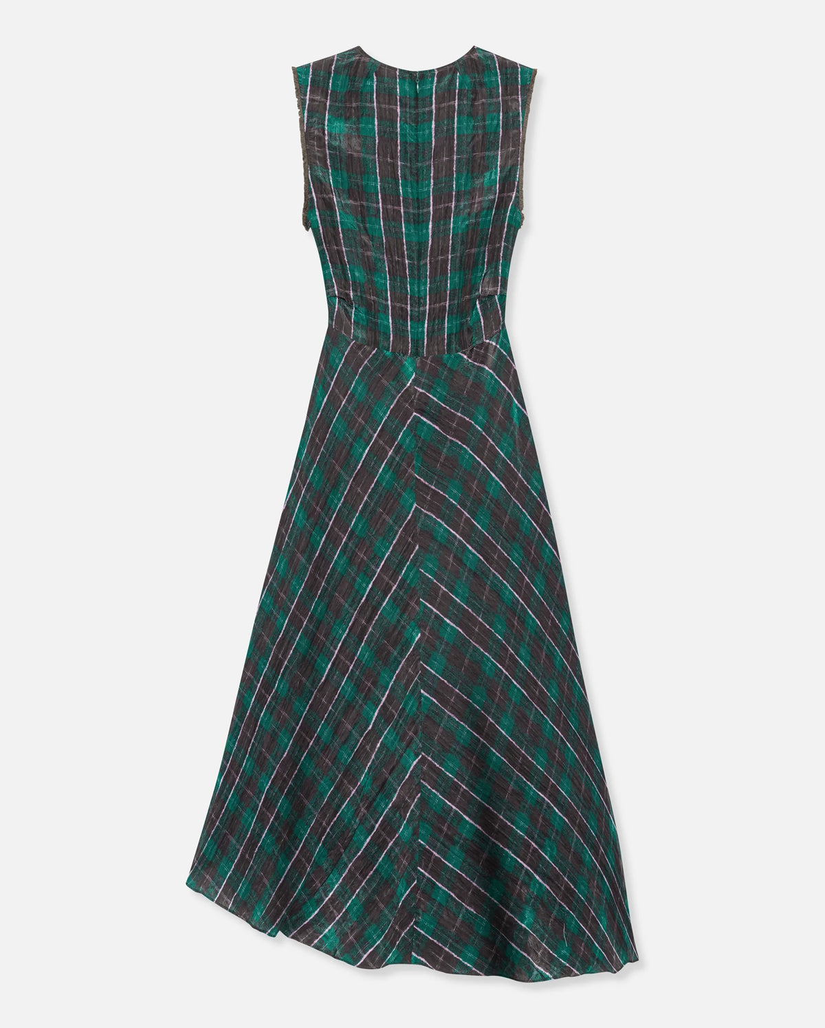 Atina Dress (Brown Green Check)