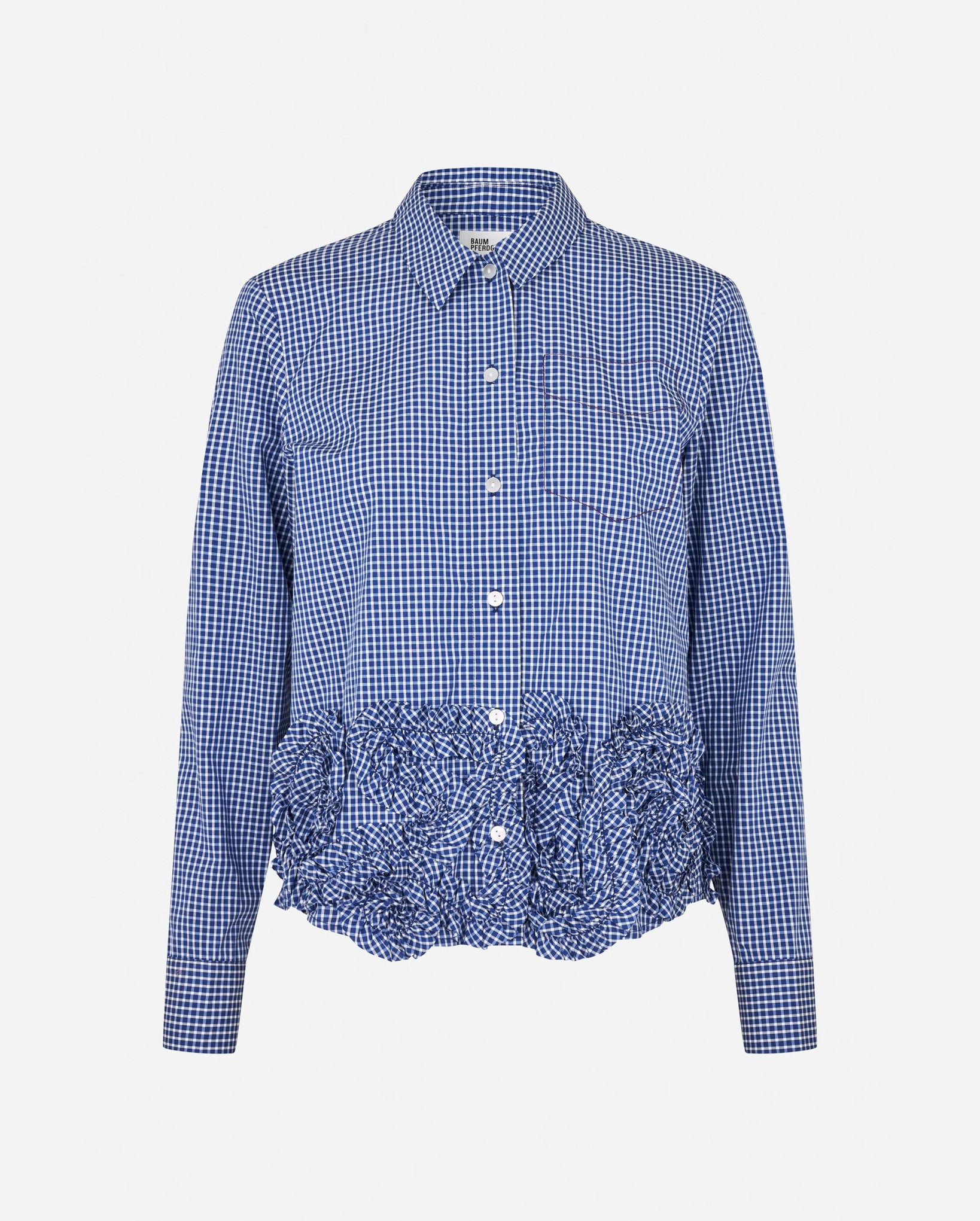 Mariel Shirt (Mini Blue Check)