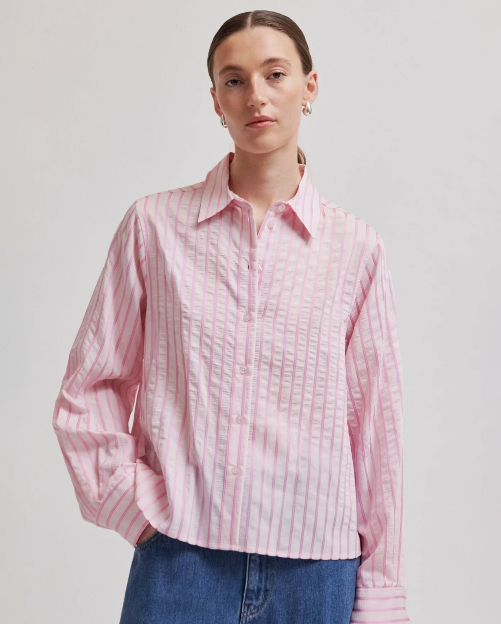 Syracuse Stripe Shirt (Pale Lilac)