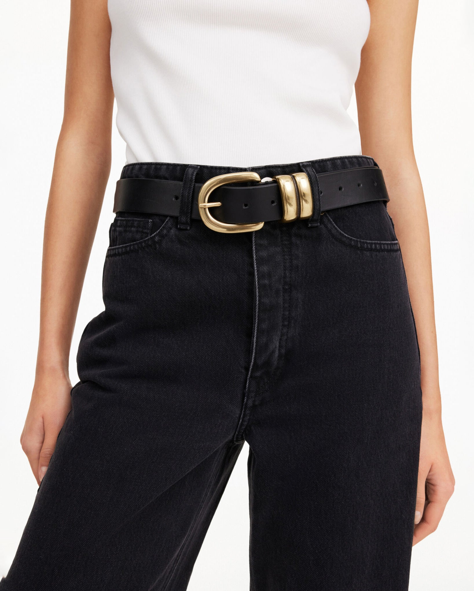 Zoira Leather Belt (Black)