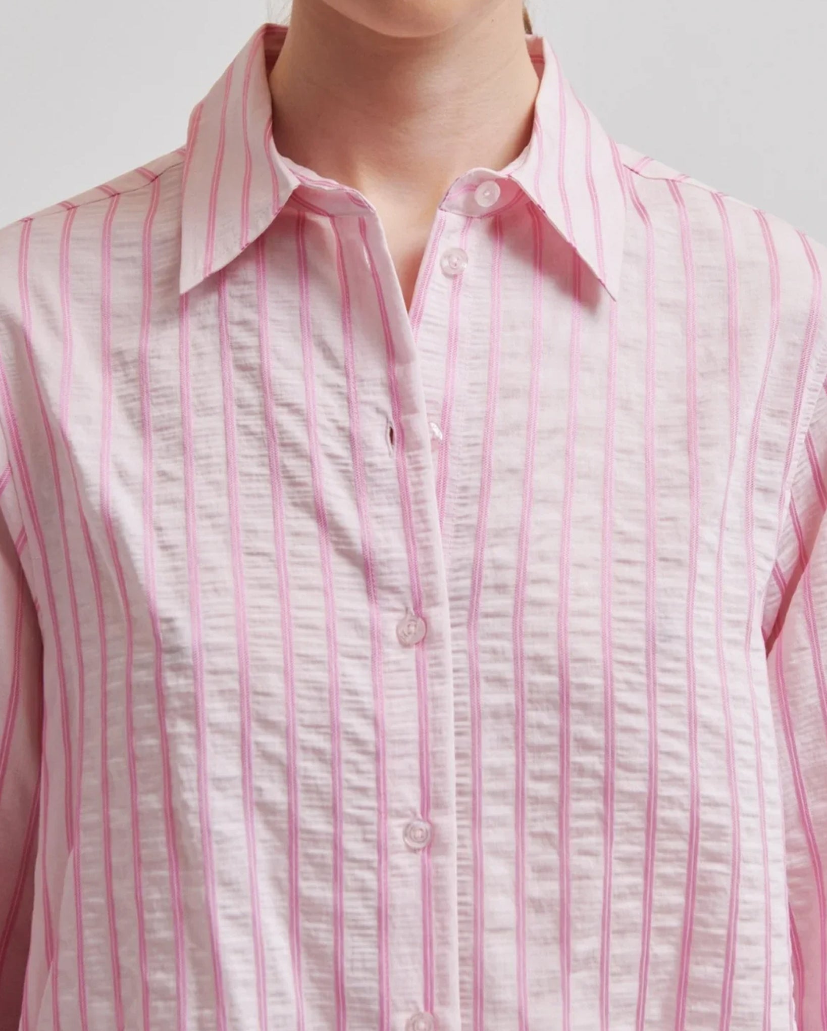Syracuse Stripe Shirt (Pale Lilac)