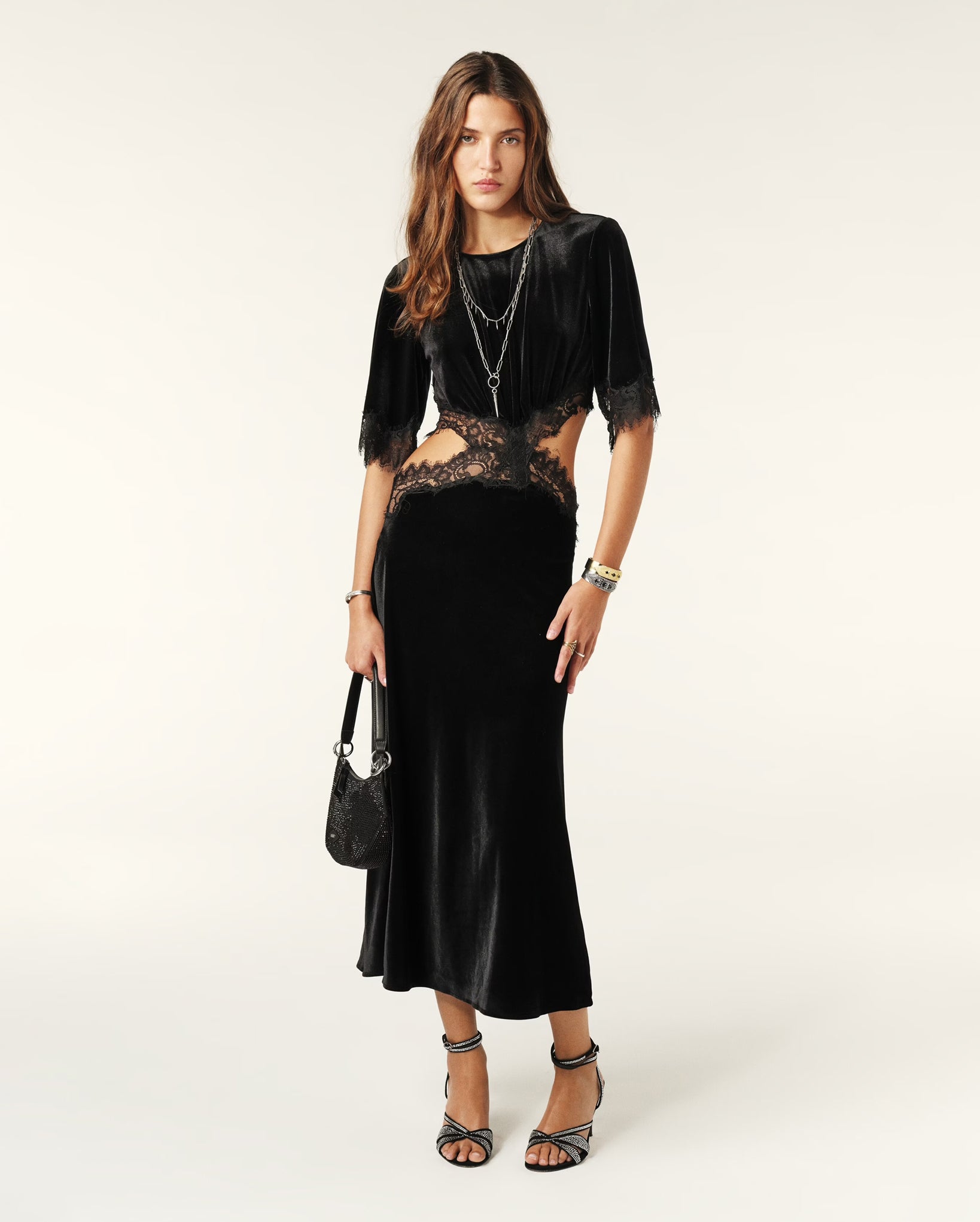 Velae Velvet Midi Dress