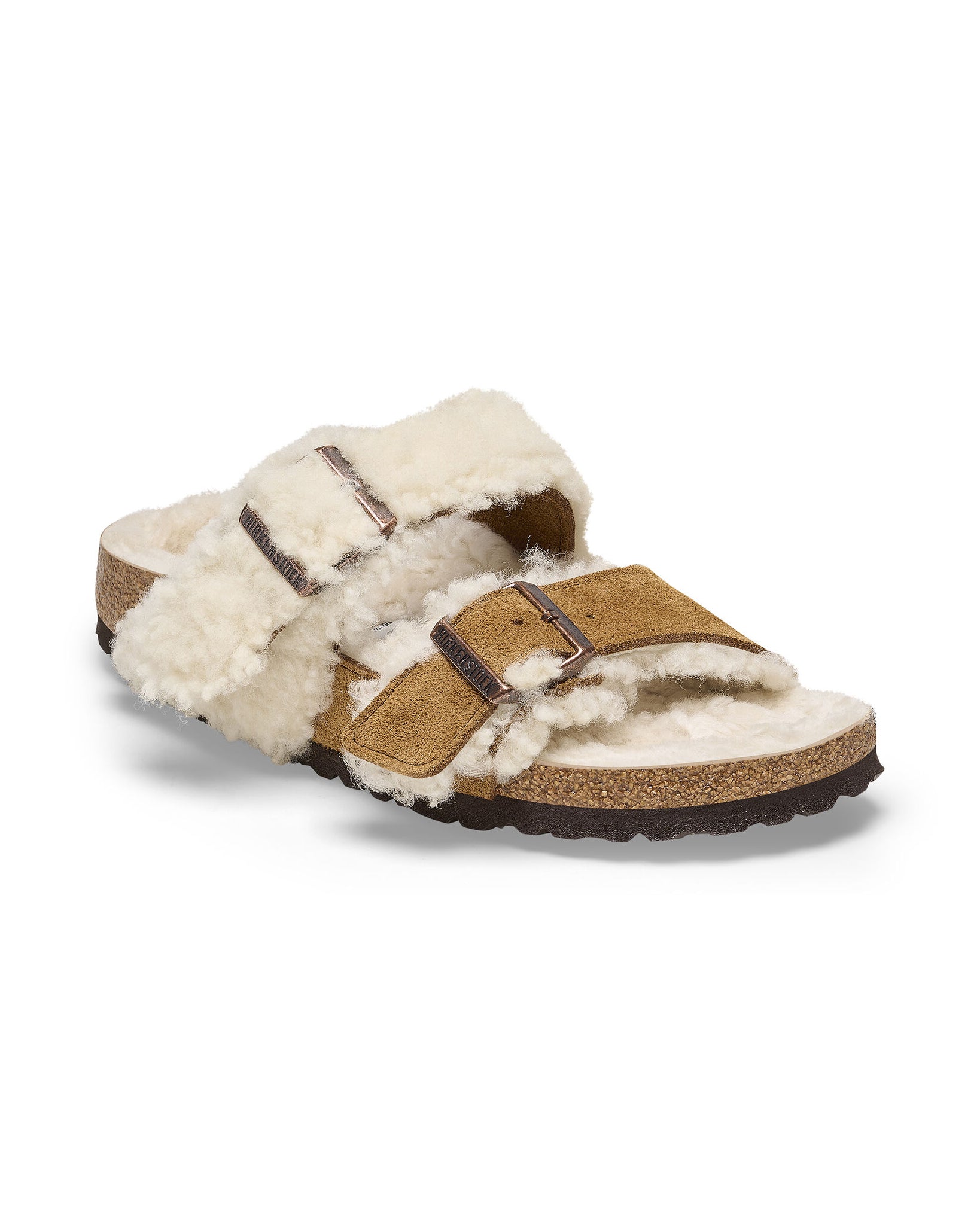 Arizona Shearling Teddy Split Suede Leather (Mink)