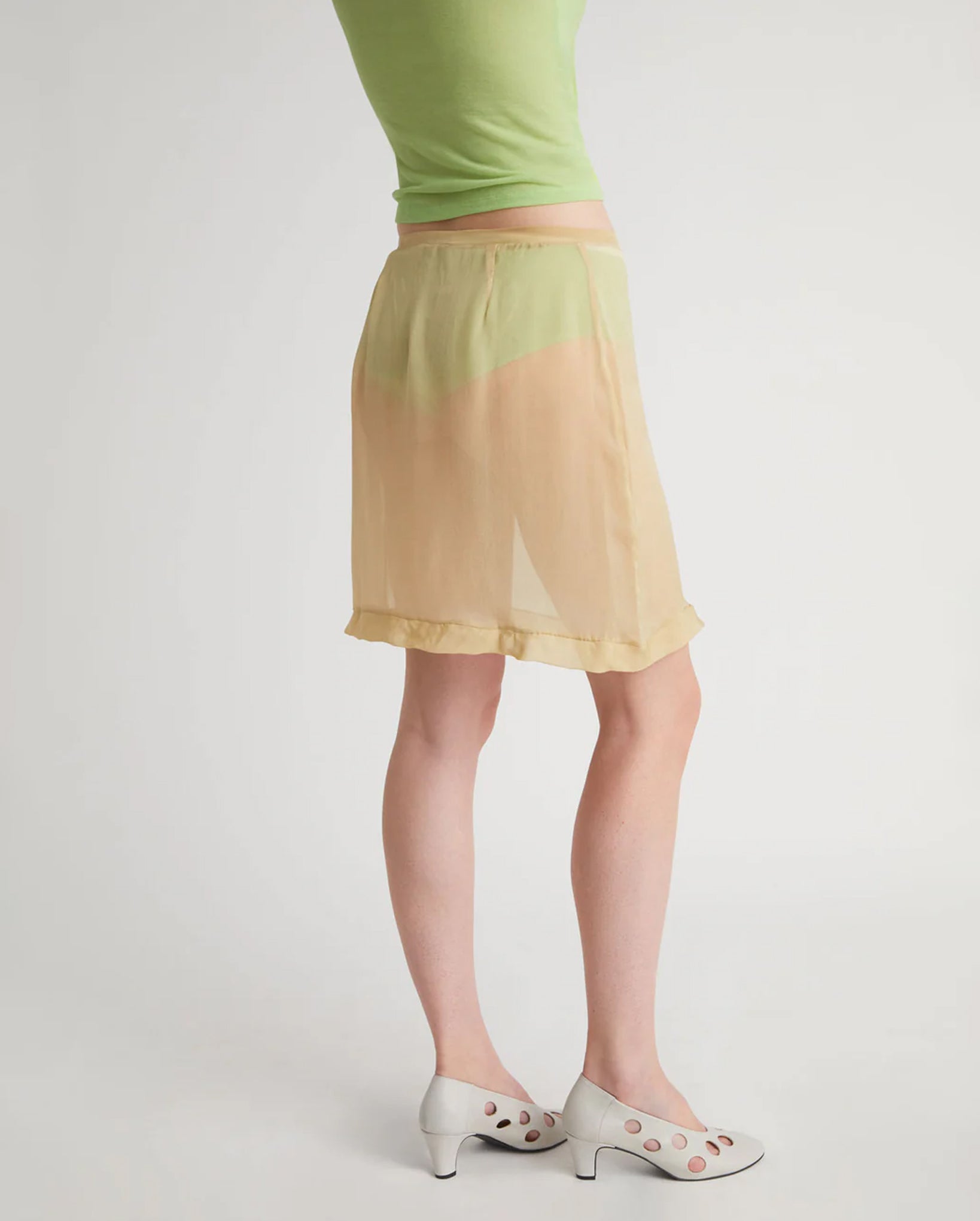 Enos Silk Skirt (Ecru)
