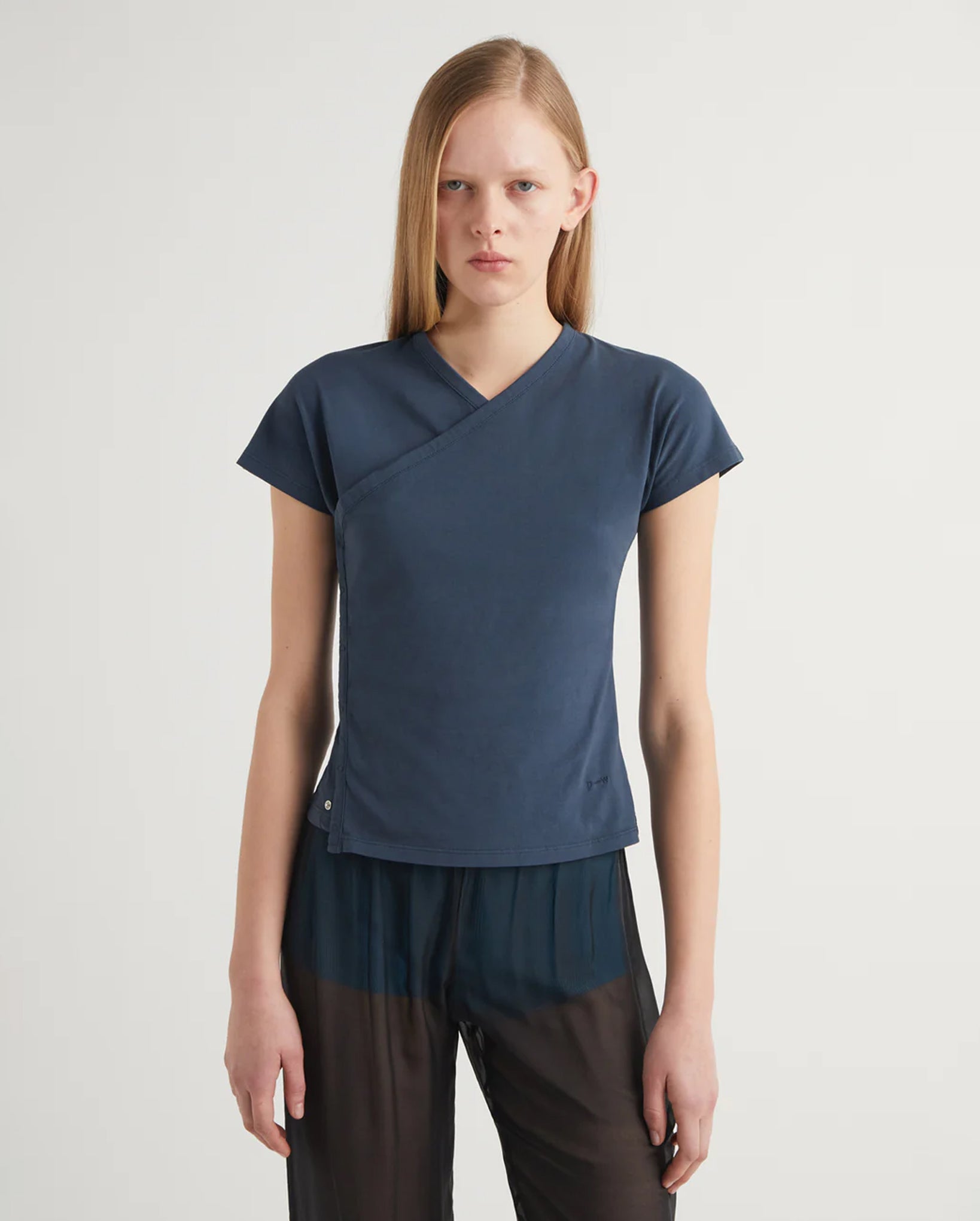 Olimpia Crossed Raglan Top (Blue)
