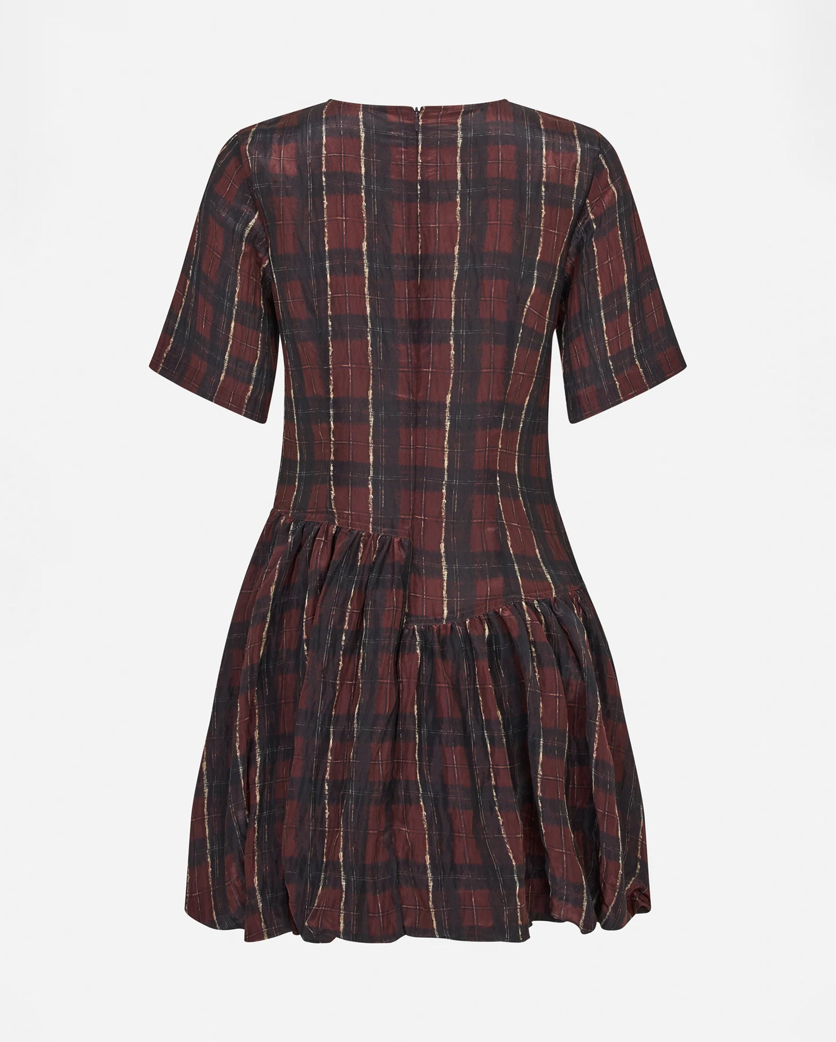 Astrid Dress (Dark Red Check)