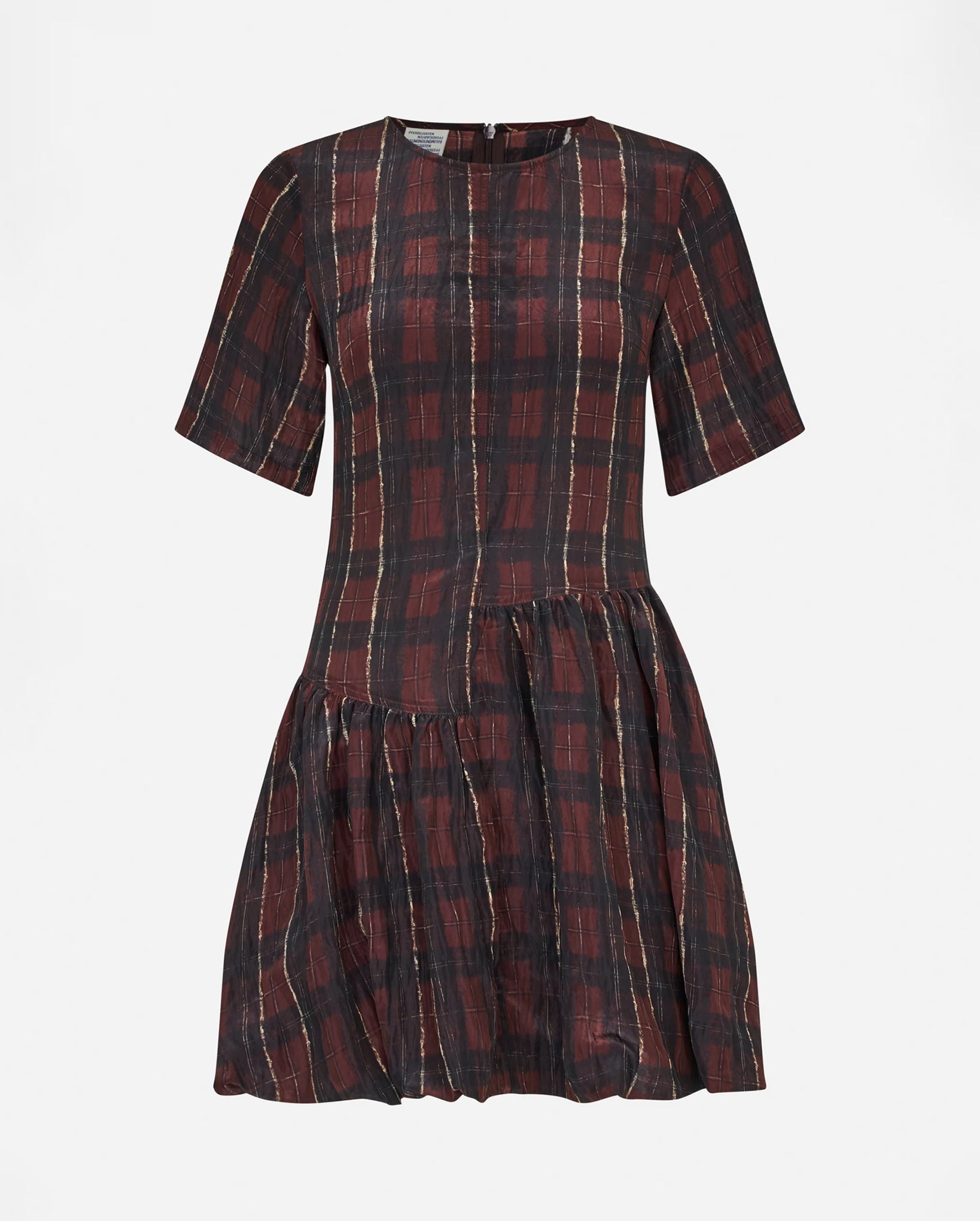 Astrid Dress (Dark Red Check)