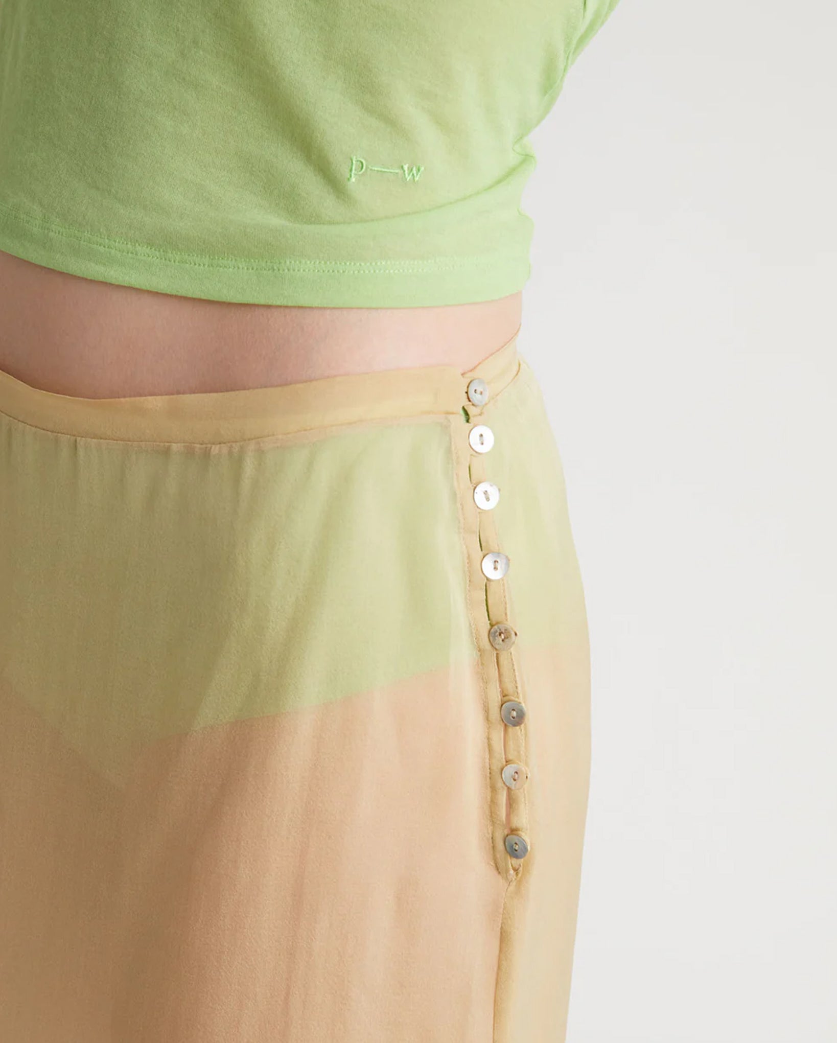 Enos Silk Skirt (Ecru)