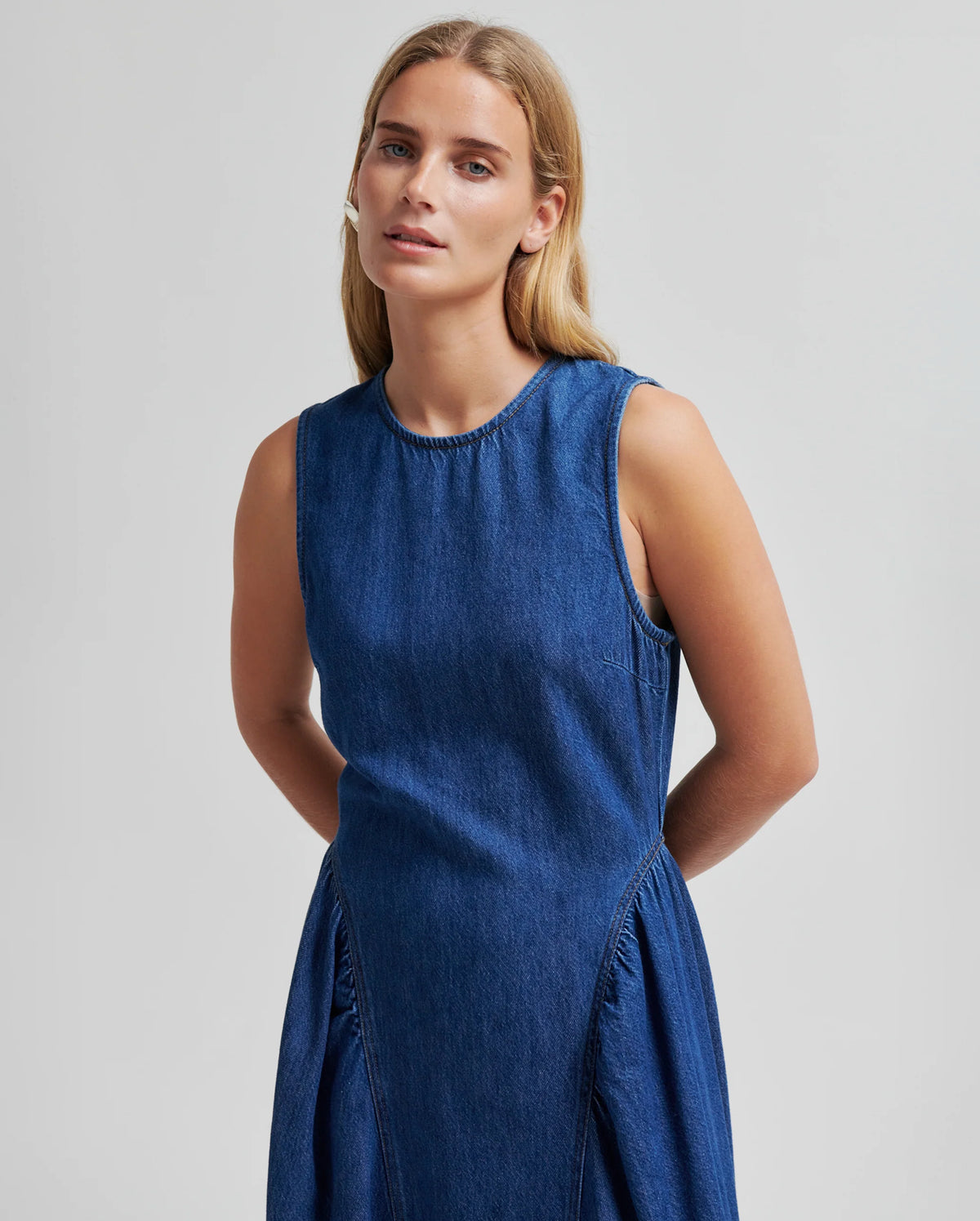 Lukana Denim Dress (Blue Denim)