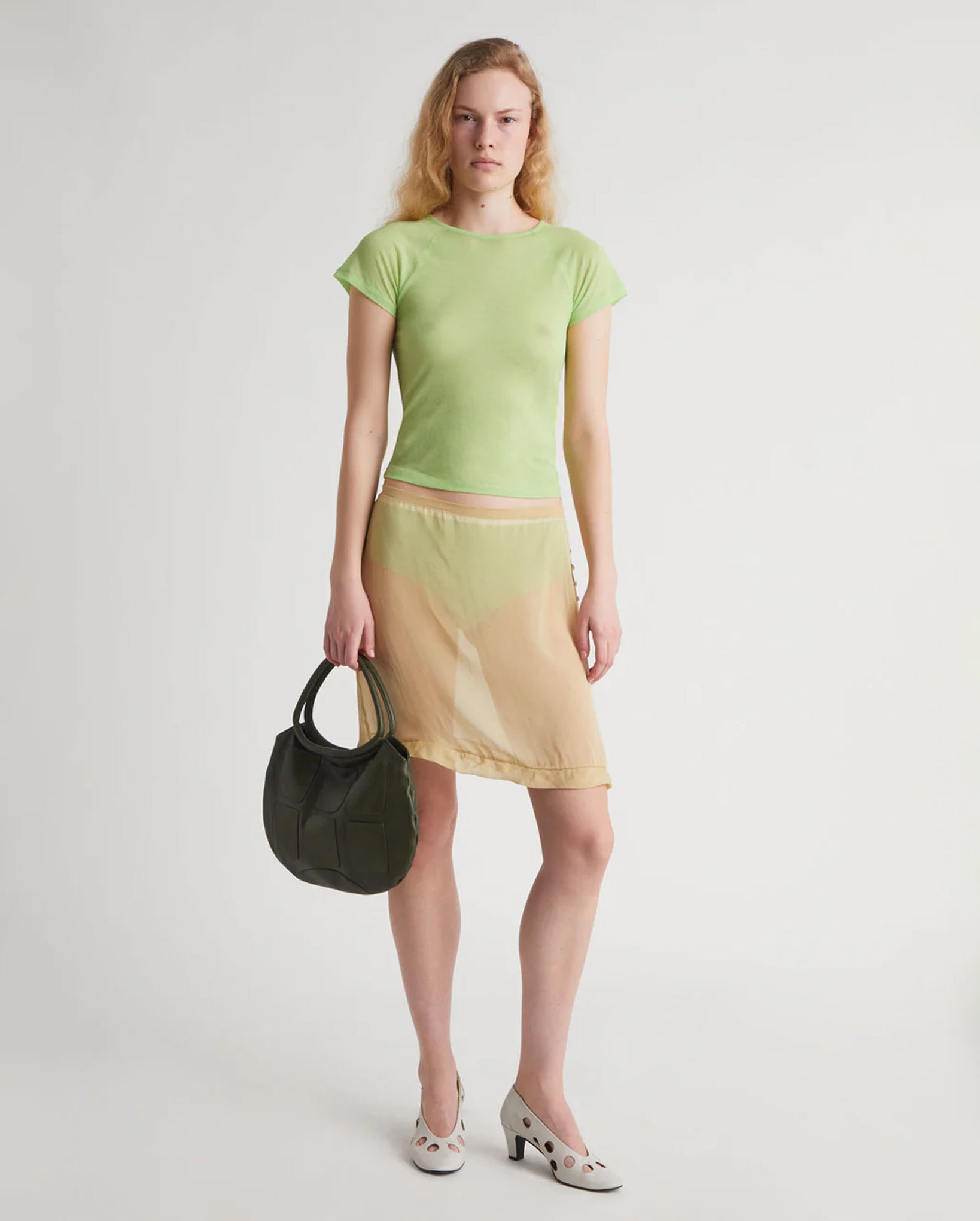 Enos Silk Skirt (Ecru)