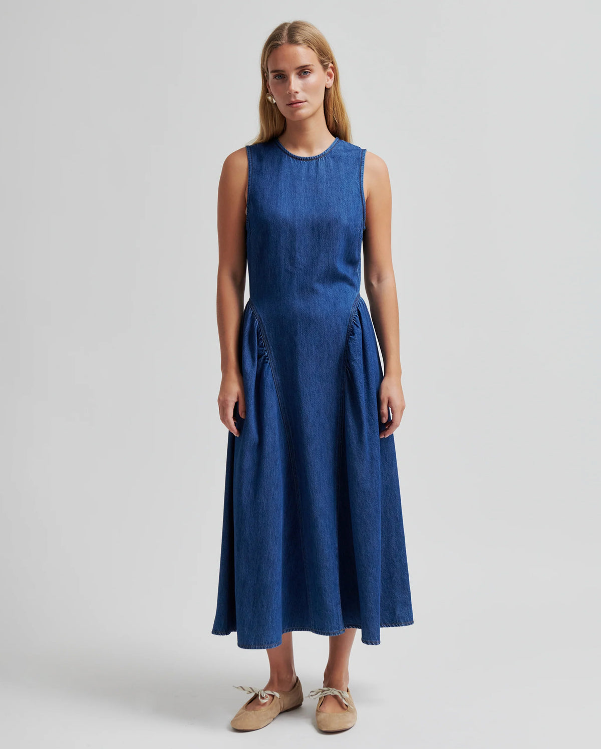 Lukana Denim Dress (Blue Denim)
