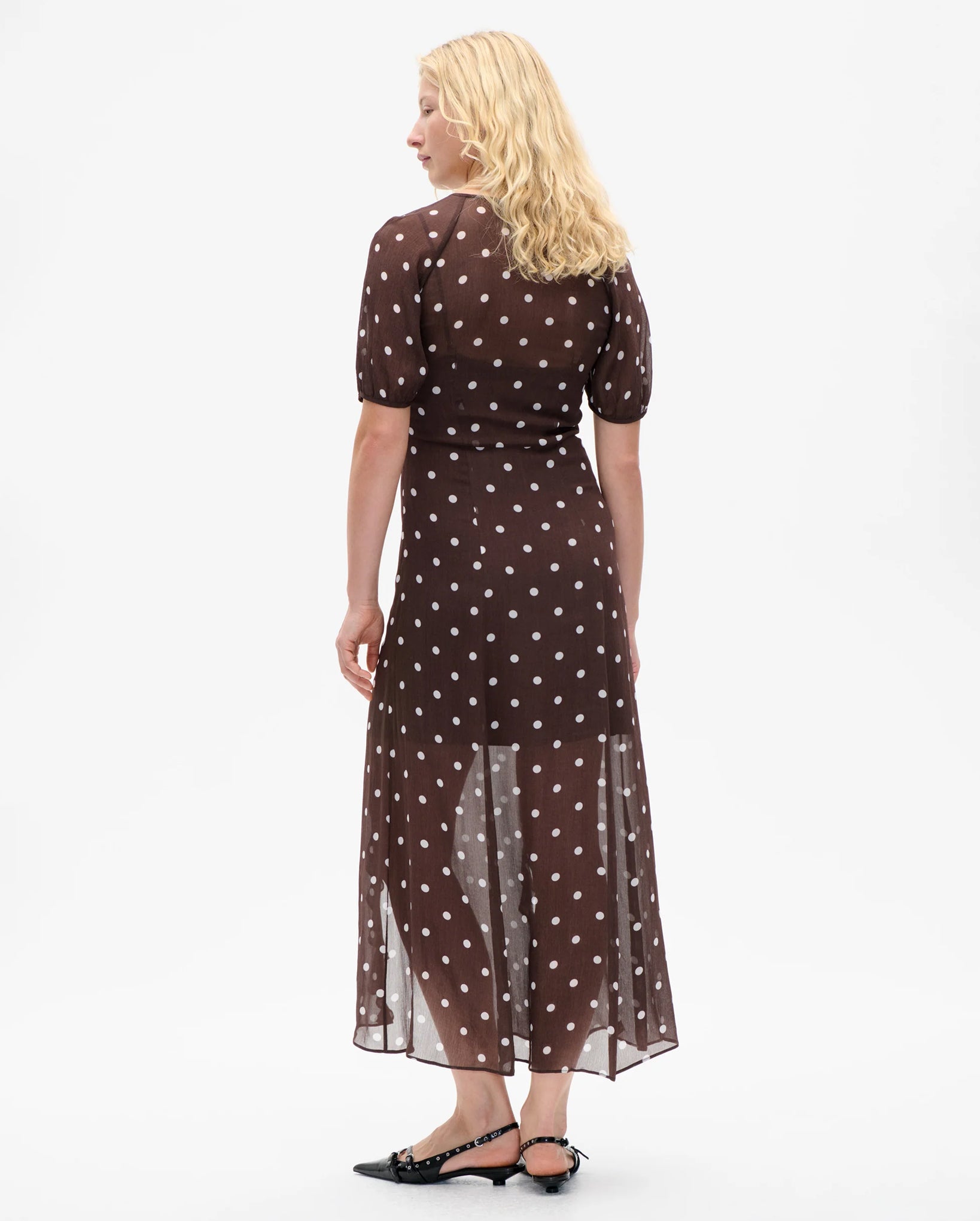 Alara Dress (Coffee Bean Dots)