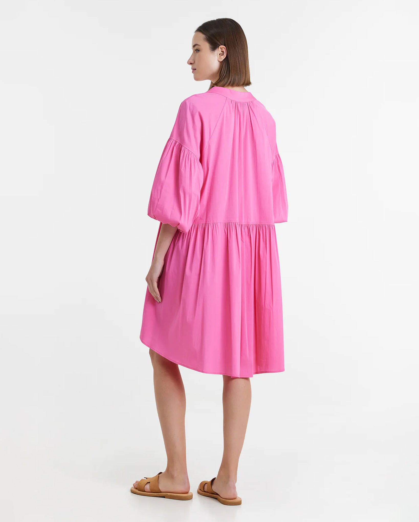 Izoldi Midi Dress (Fushia)