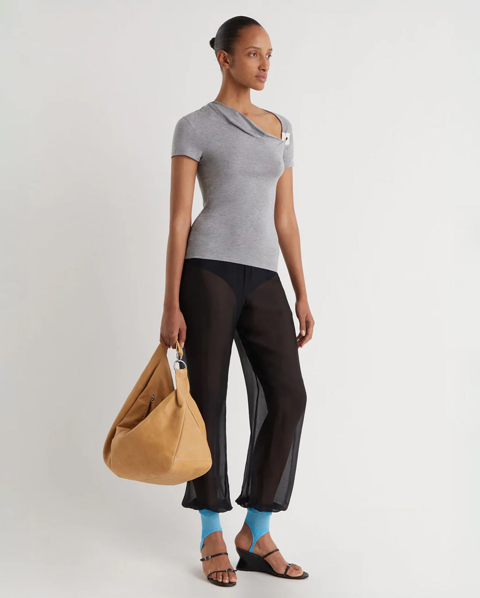 Mire Short-sleeve Top (Grey)