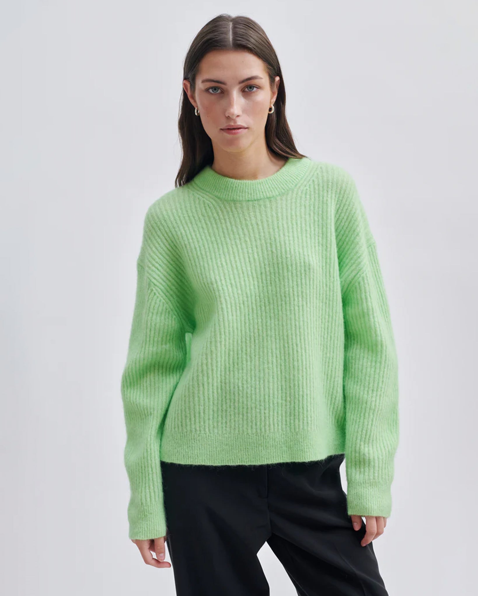 Brook Knit Rib O-Neck (Pistachio Green)