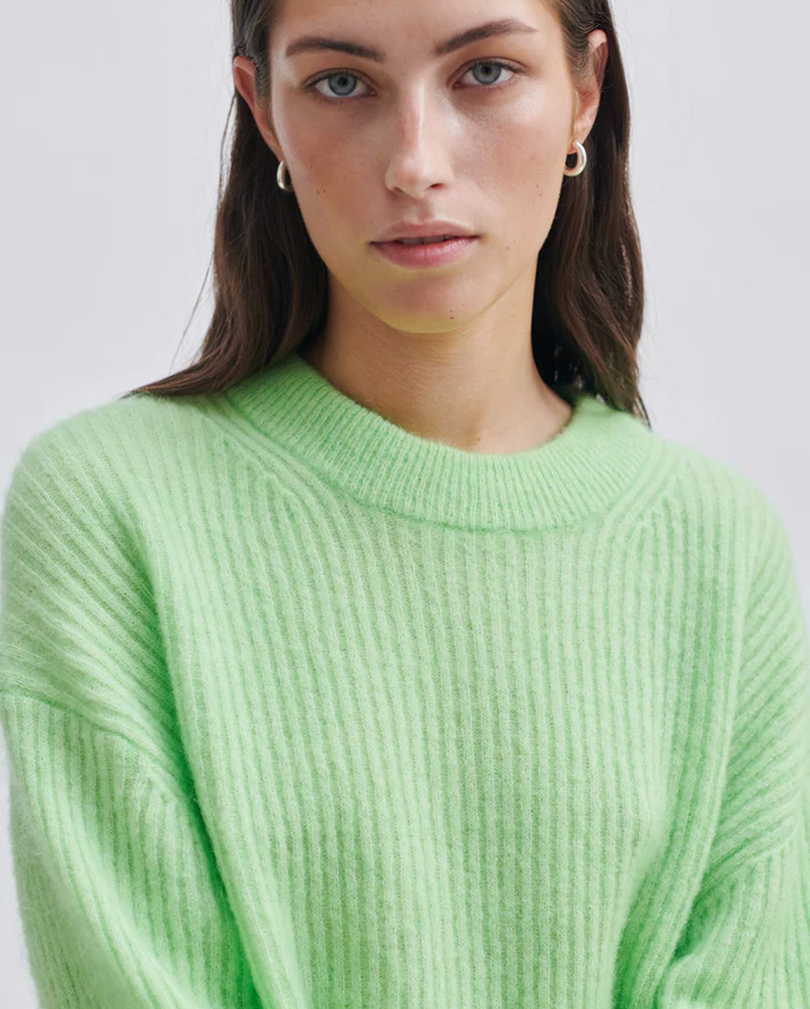 Brook Knit Rib O-Neck (Pistachio Green)