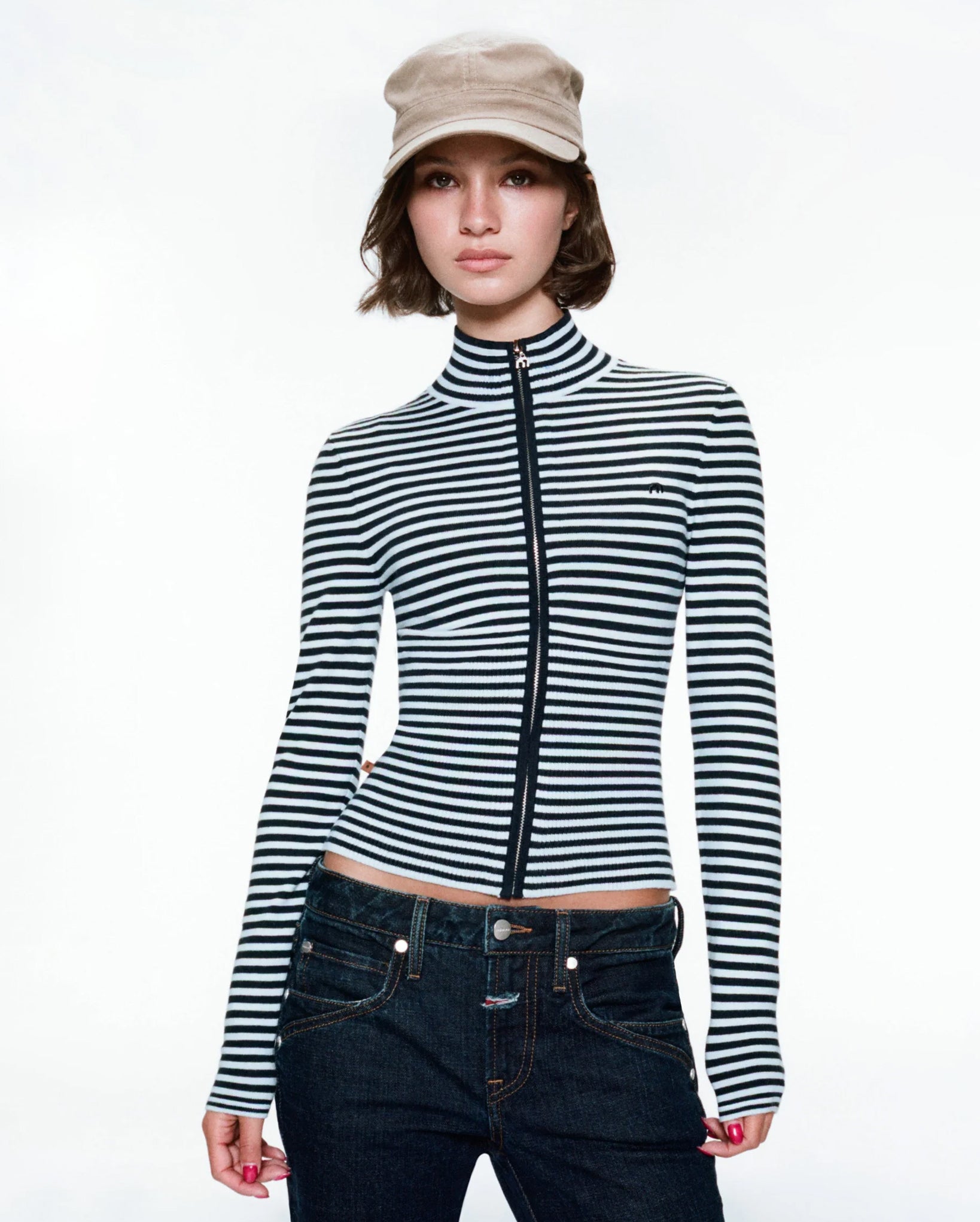Vlad Zip Up (Blue Stripe)