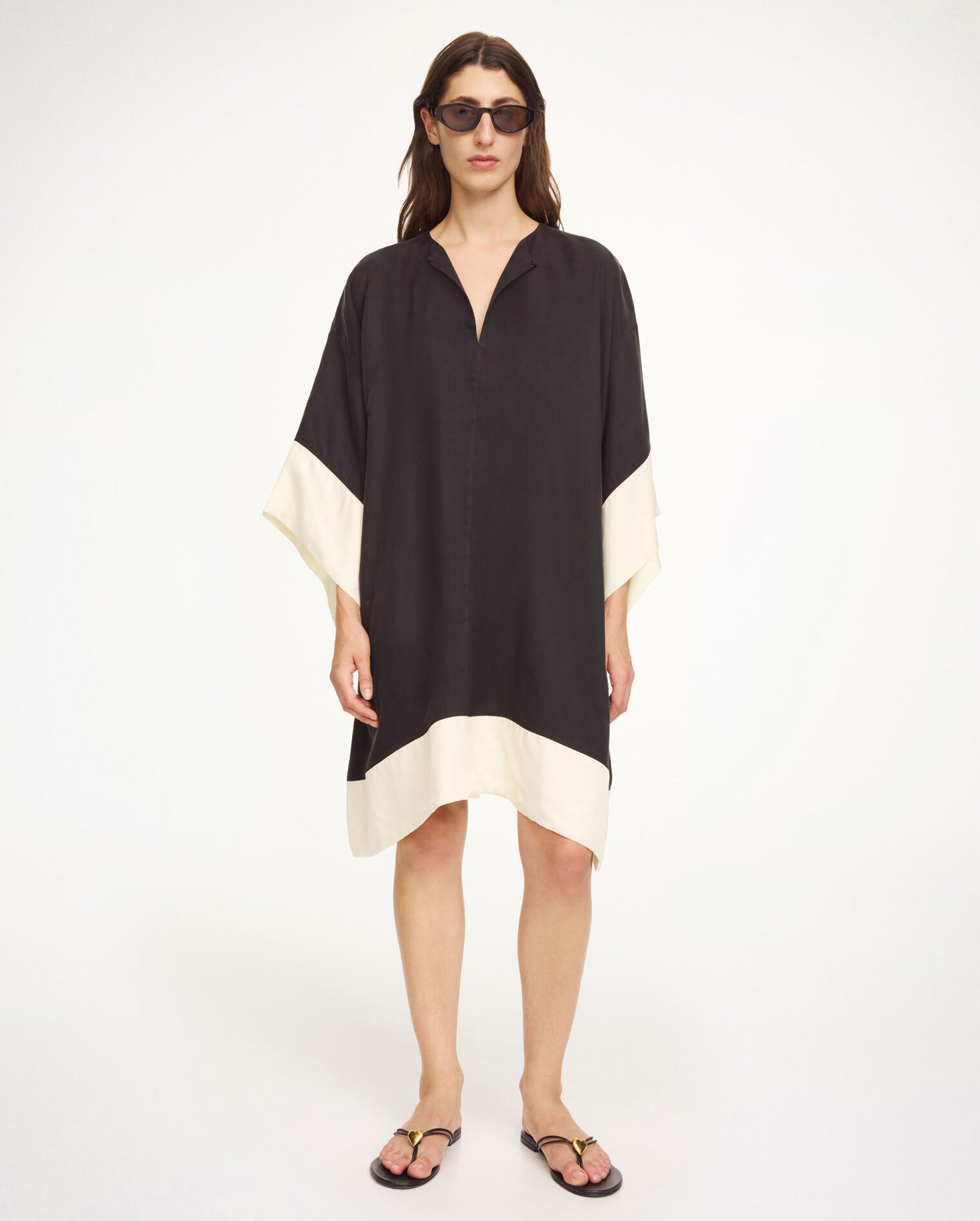 Cime Midi Dress (Black/White)