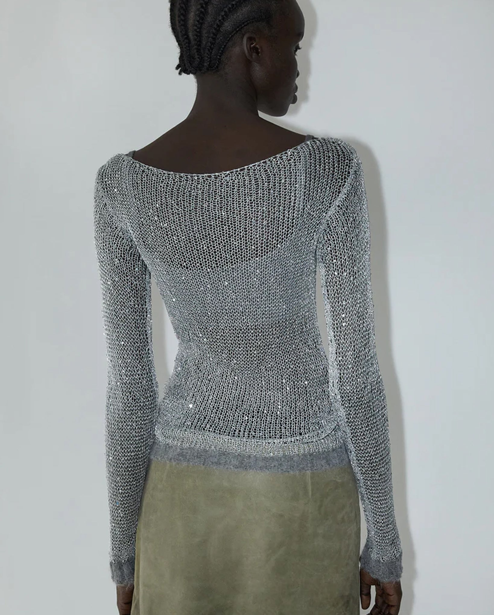 Guap Metallic Sequined Top