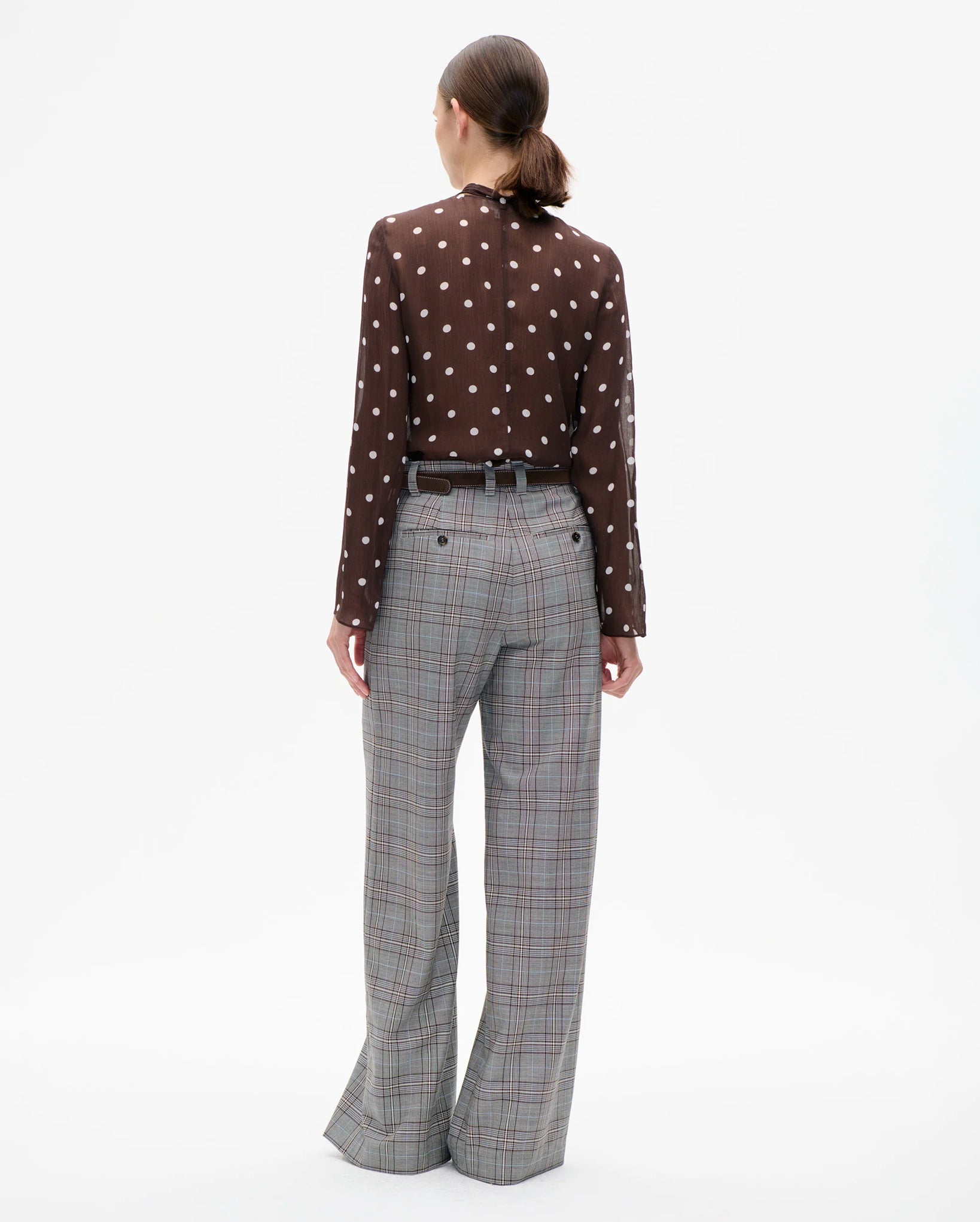 Niki Trousers (Grey Mini Check)