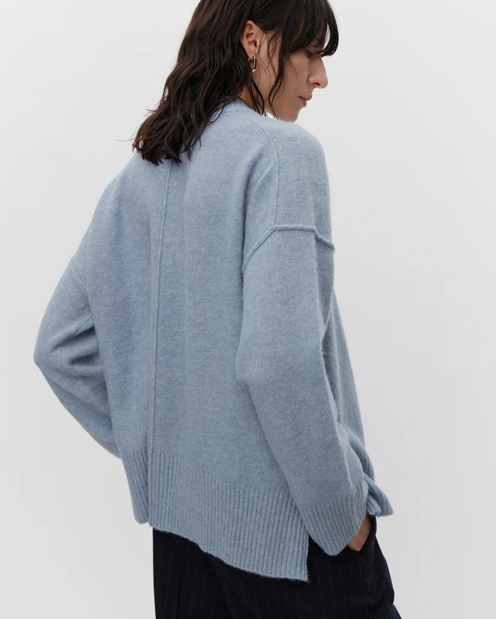 Josie Cozy Days RD Pullover (Pigeon Blue Melange)